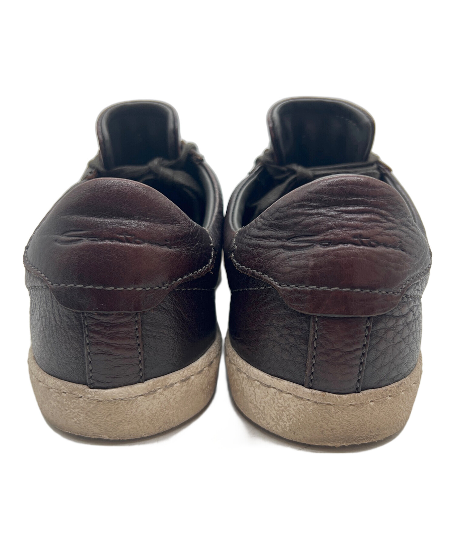 中古・古着通販】Santoni (サントーニ) レザースニーカー ブラウン