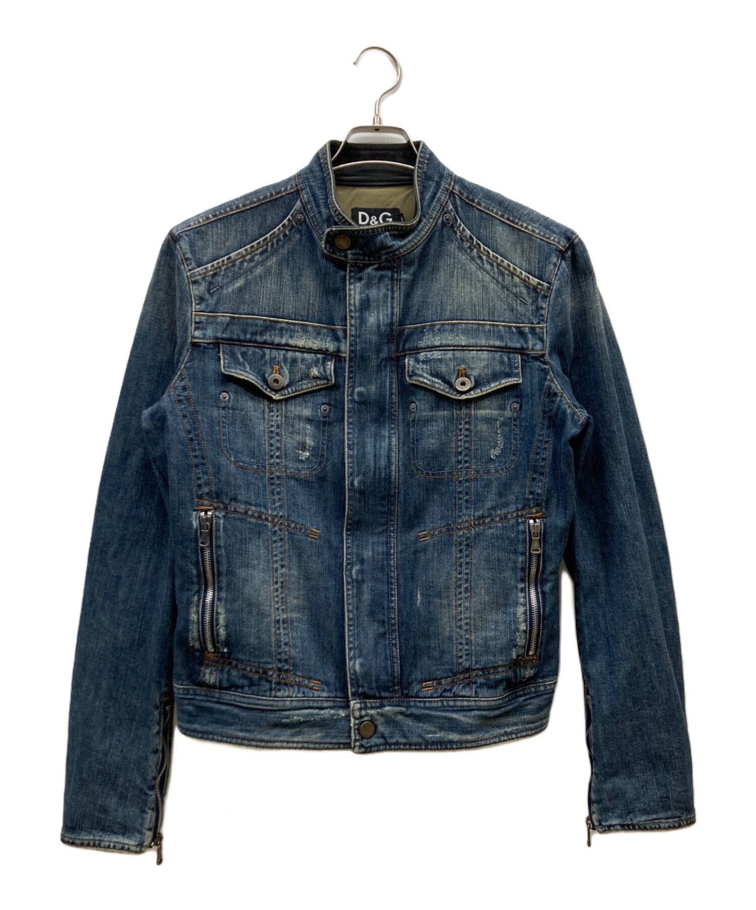 中古・古着通販】D&G (ディーアンドジー) レザー切替デニム 中古・古着通販】D&G (ディーアンドジー) レザー切替デニム