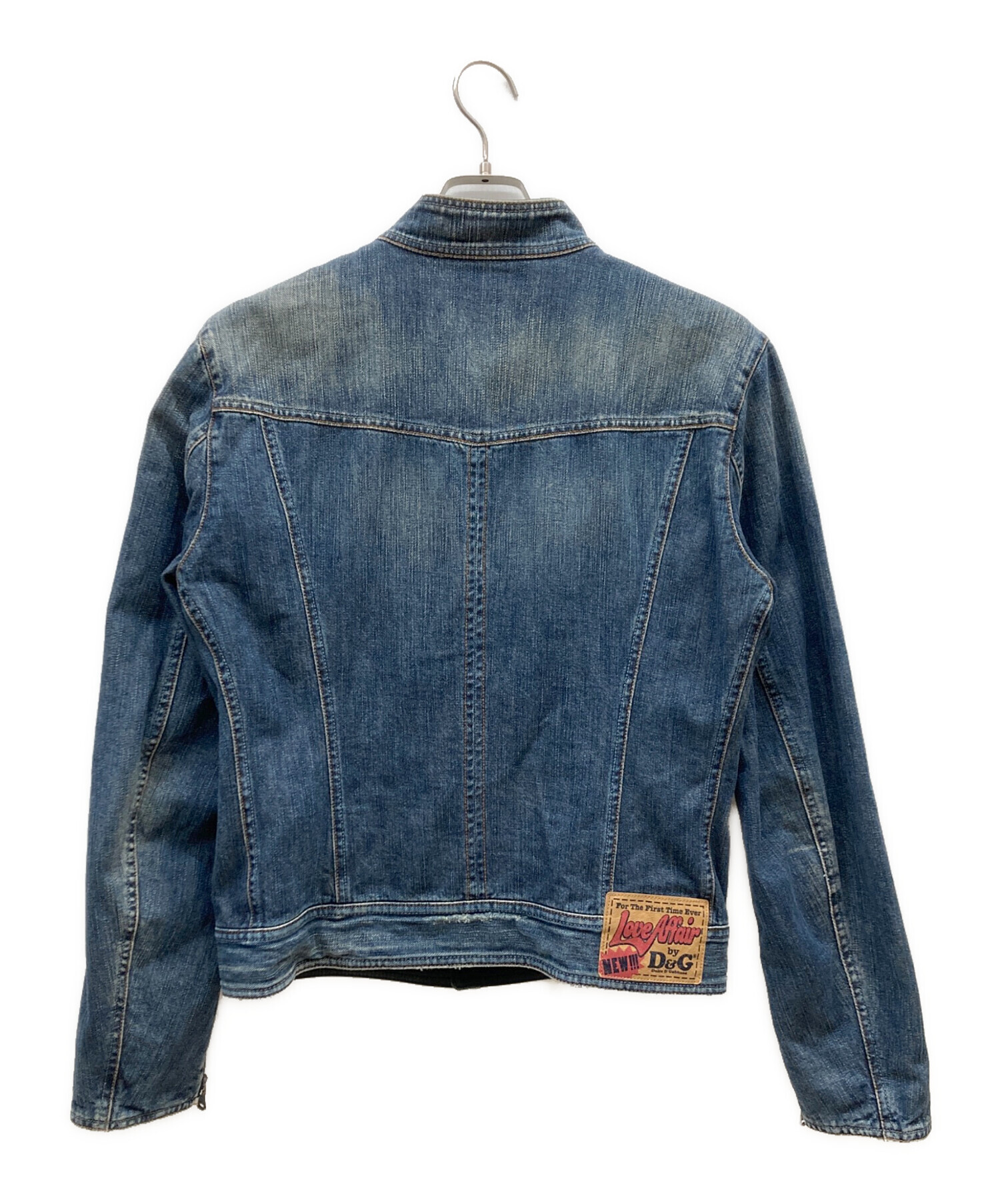 中古・古着通販】D&G (ディーアンドジー) レザー切替デニムジャケット 