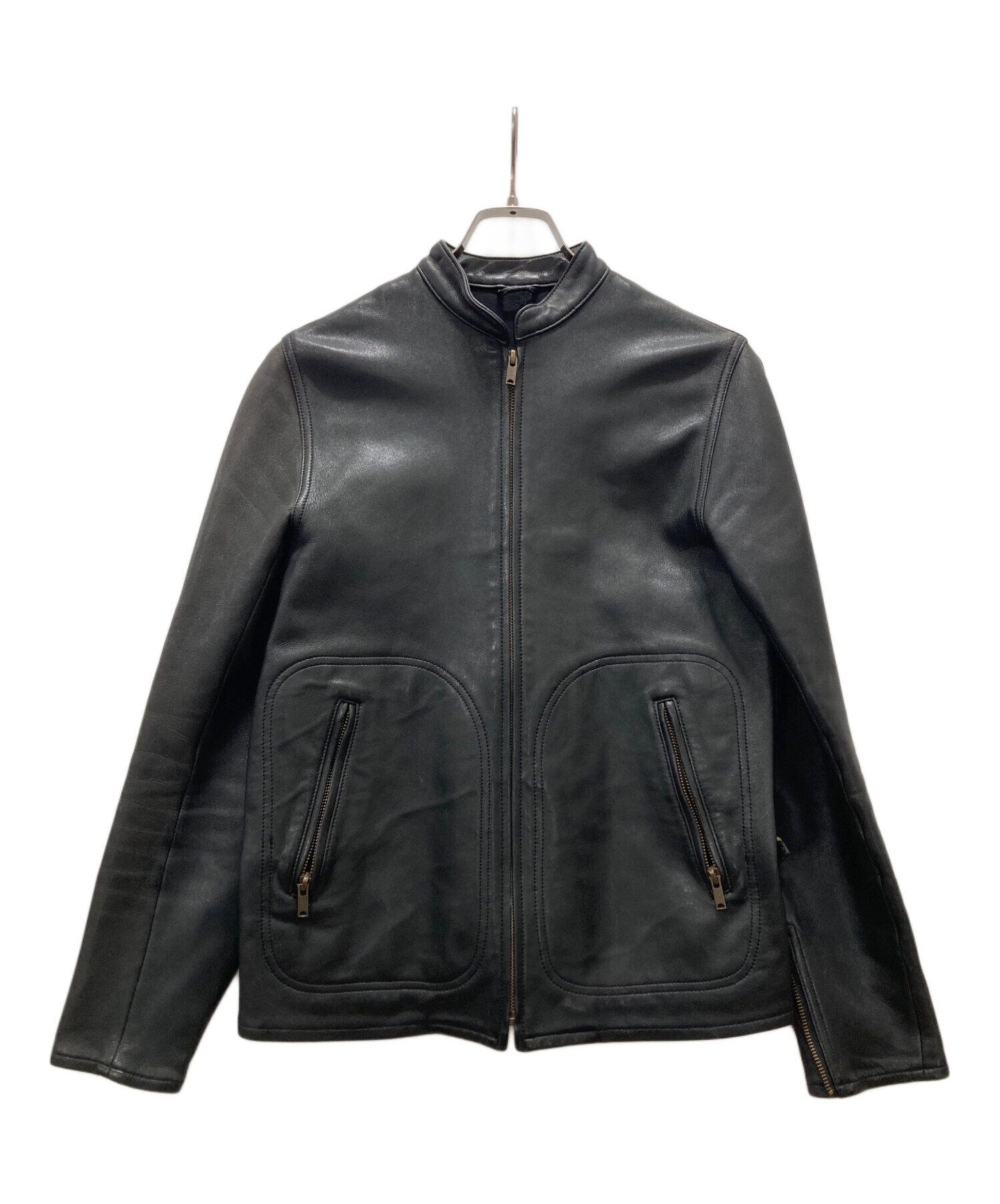 ■HYSTERIC GLAMOUR ゴートレザー シングル ライダース S □HYSTERIC GLAMOUR ゴートレザー シングル ライダース S 新