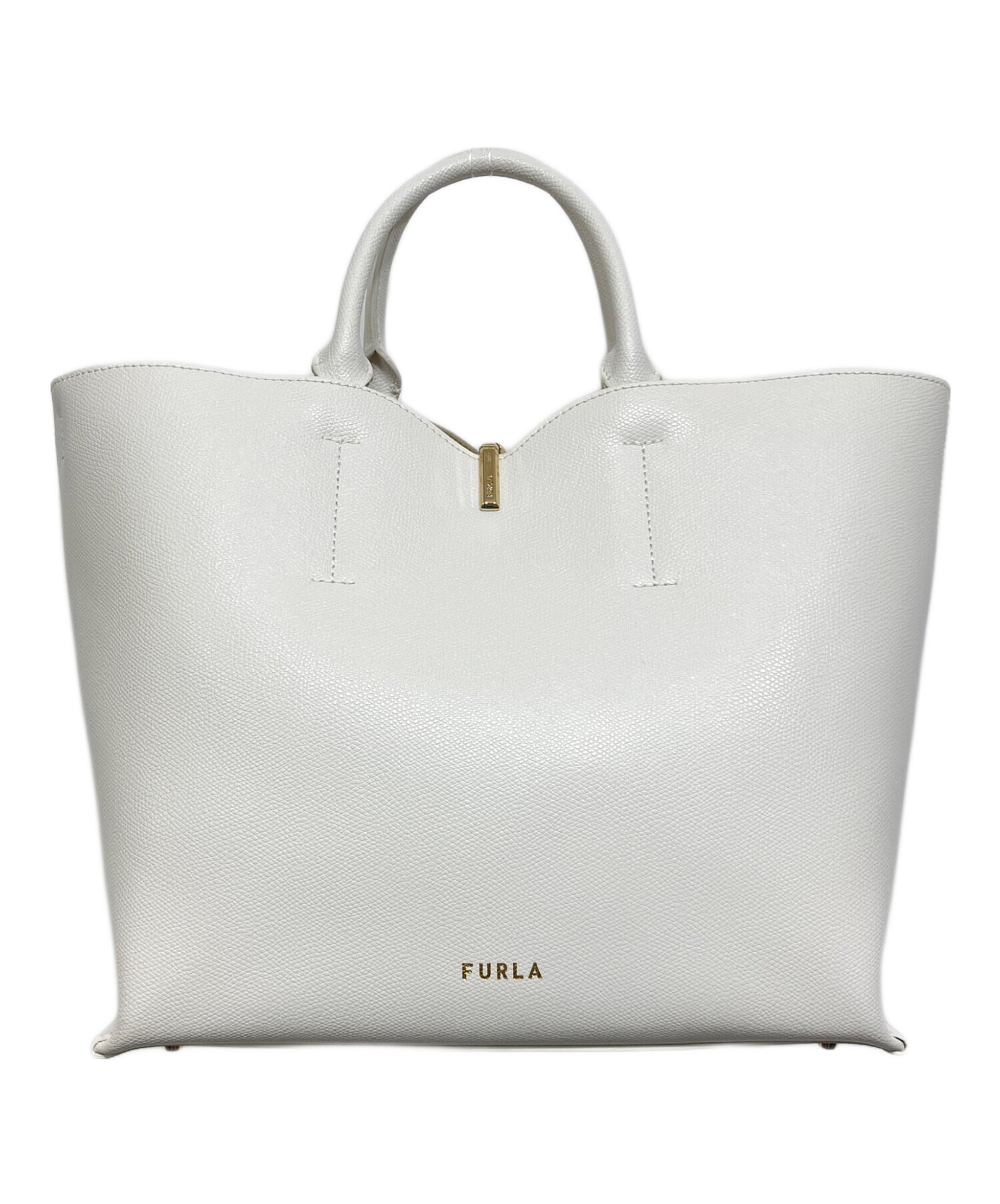 中古・古着通販】FURLA (フルラ) Ribbon 2WAYトートバッグ ホワイト