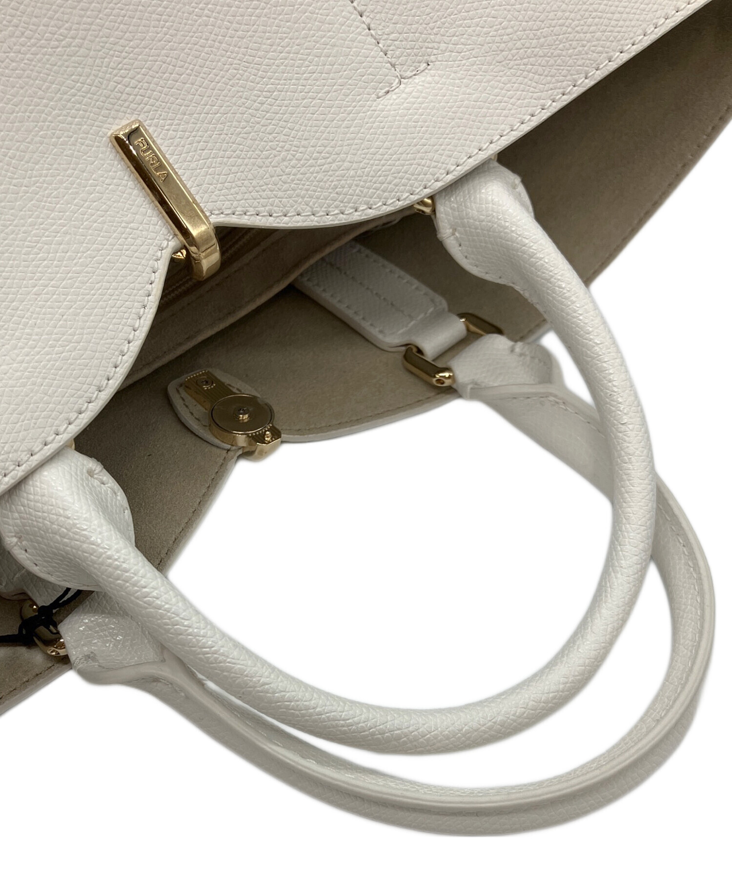 中古・古着通販】FURLA (フルラ) Ribbon 2WAYトートバッグ ホワイト
