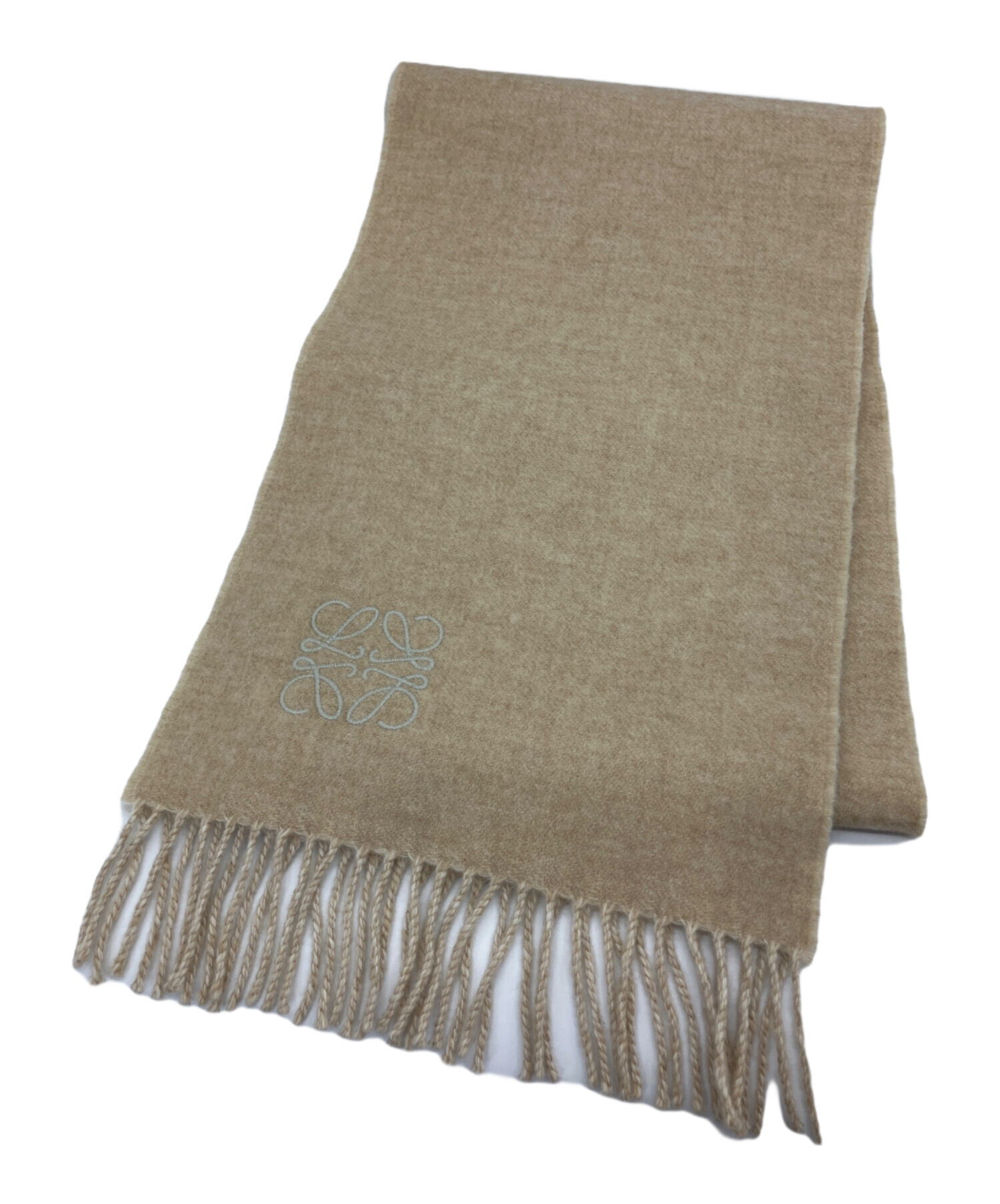 中古・古着通販】LOEWE (ロエベ) アナグラム入りマフラー ベージュ