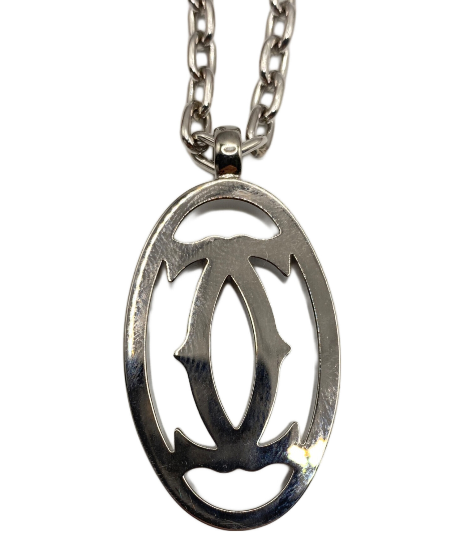 中古・古着通販】Cartier (カルティエ) ダブルC キーリング シルバー