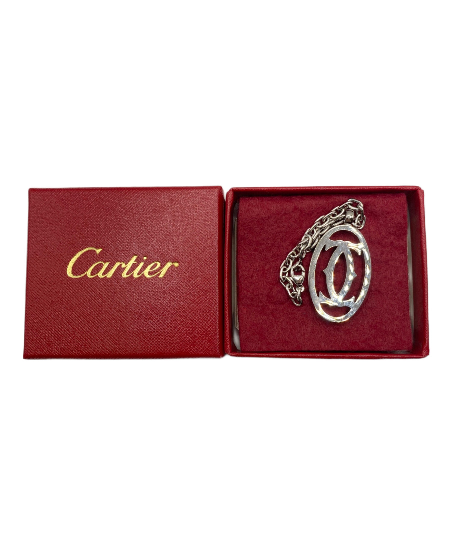 中古・古着通販】Cartier (カルティエ) ダブルC キーリング シルバー