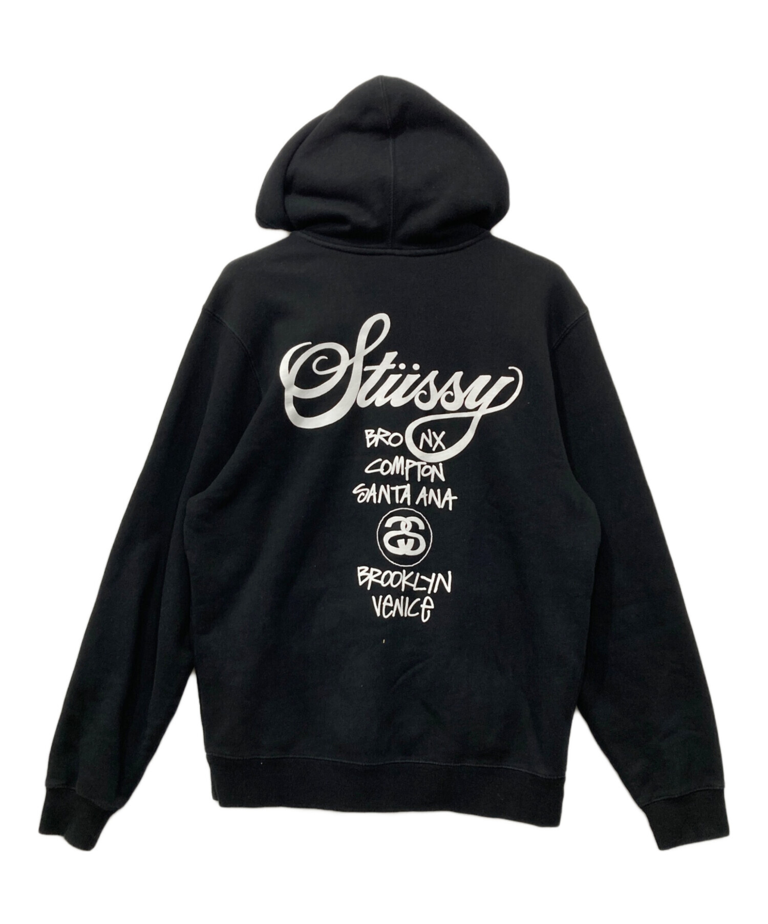 【古着】 Stussy ジップパーカー 中古・古着通販】stussy (ステューシー) ジップパーカー/WORLD TOUR