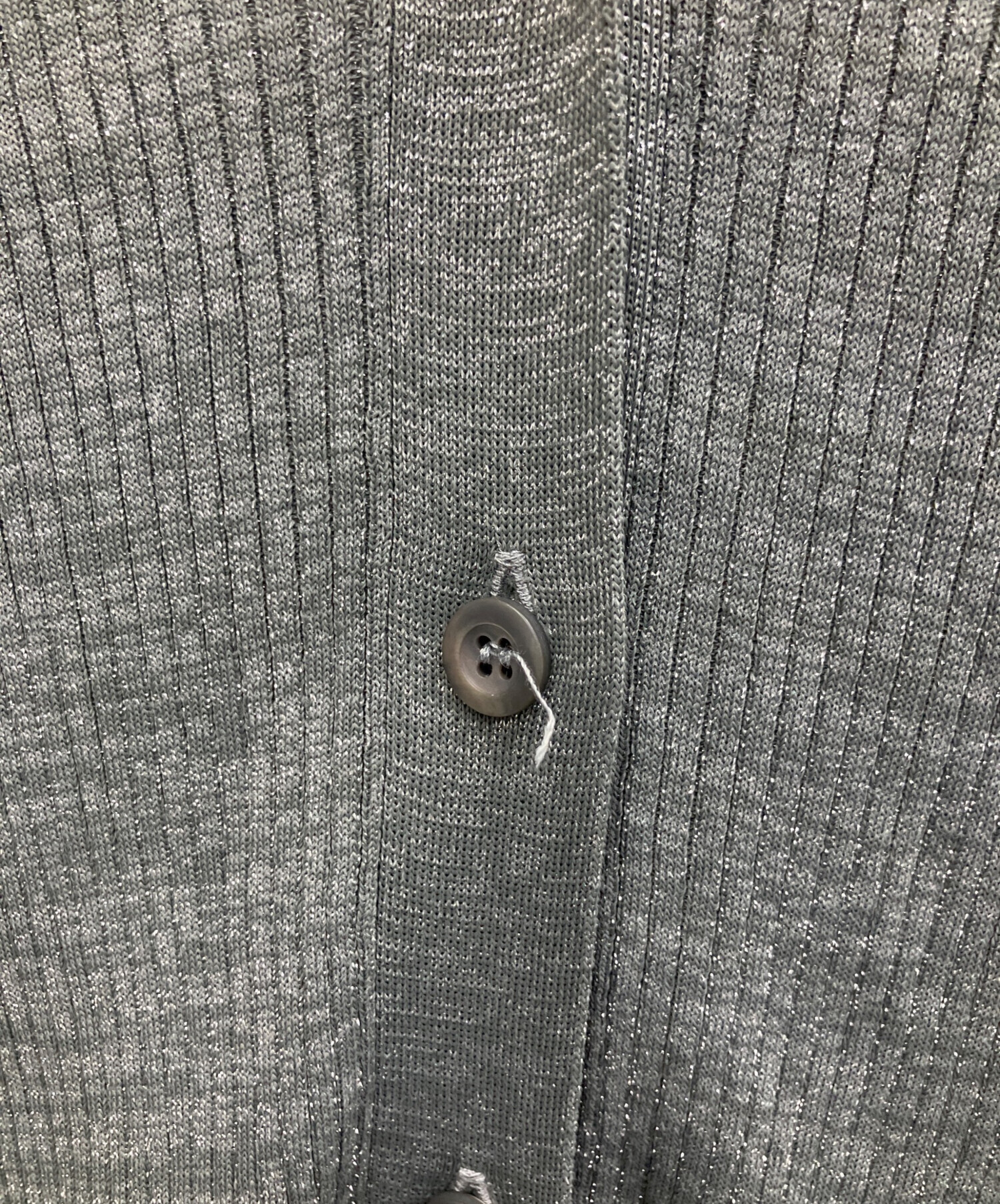 中古・古着通販】PRADA (プラダ) ラメカーディガン グレー サイズ