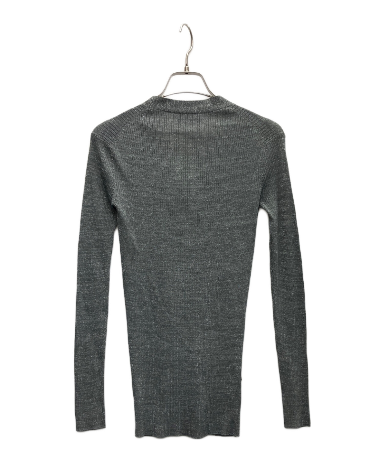 中古・古着通販】PRADA (プラダ) ラメカーディガン グレー サイズ