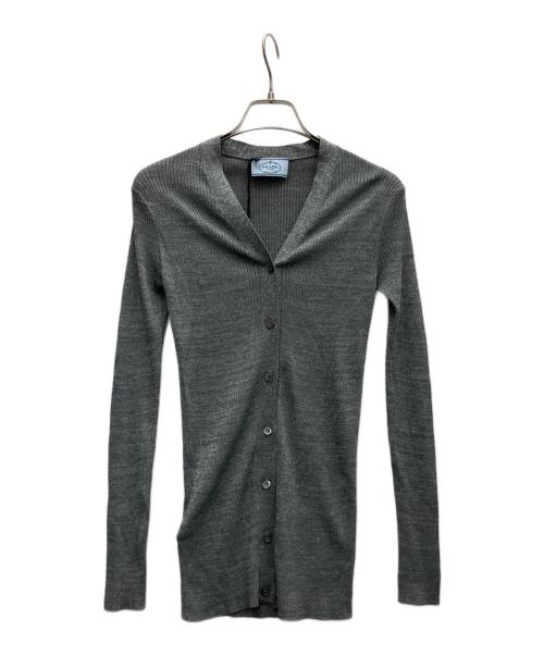 中古・古着通販】PRADA (プラダ) ラメカーディガン グレー サイズ
