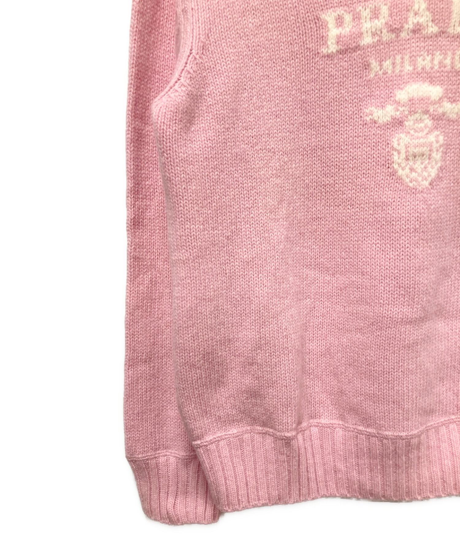 PRADA プラダ　カシミア100% セーター　ピンク 中古・古着通販】PRADA (プラダ) クルーネック カシミヤ混ニット