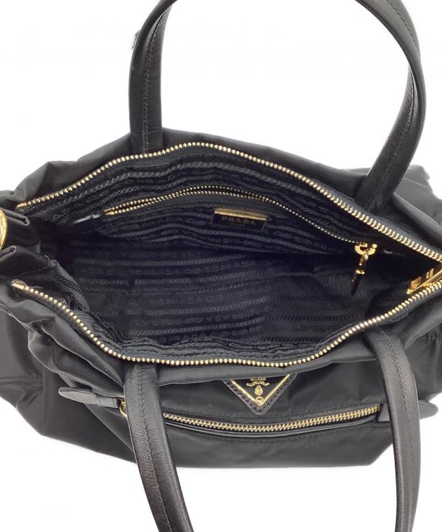 プラダ　バッグ 中古・古着通販】PRADA (プラダ) 2WAYバッグ ブラック｜ブランド・古着