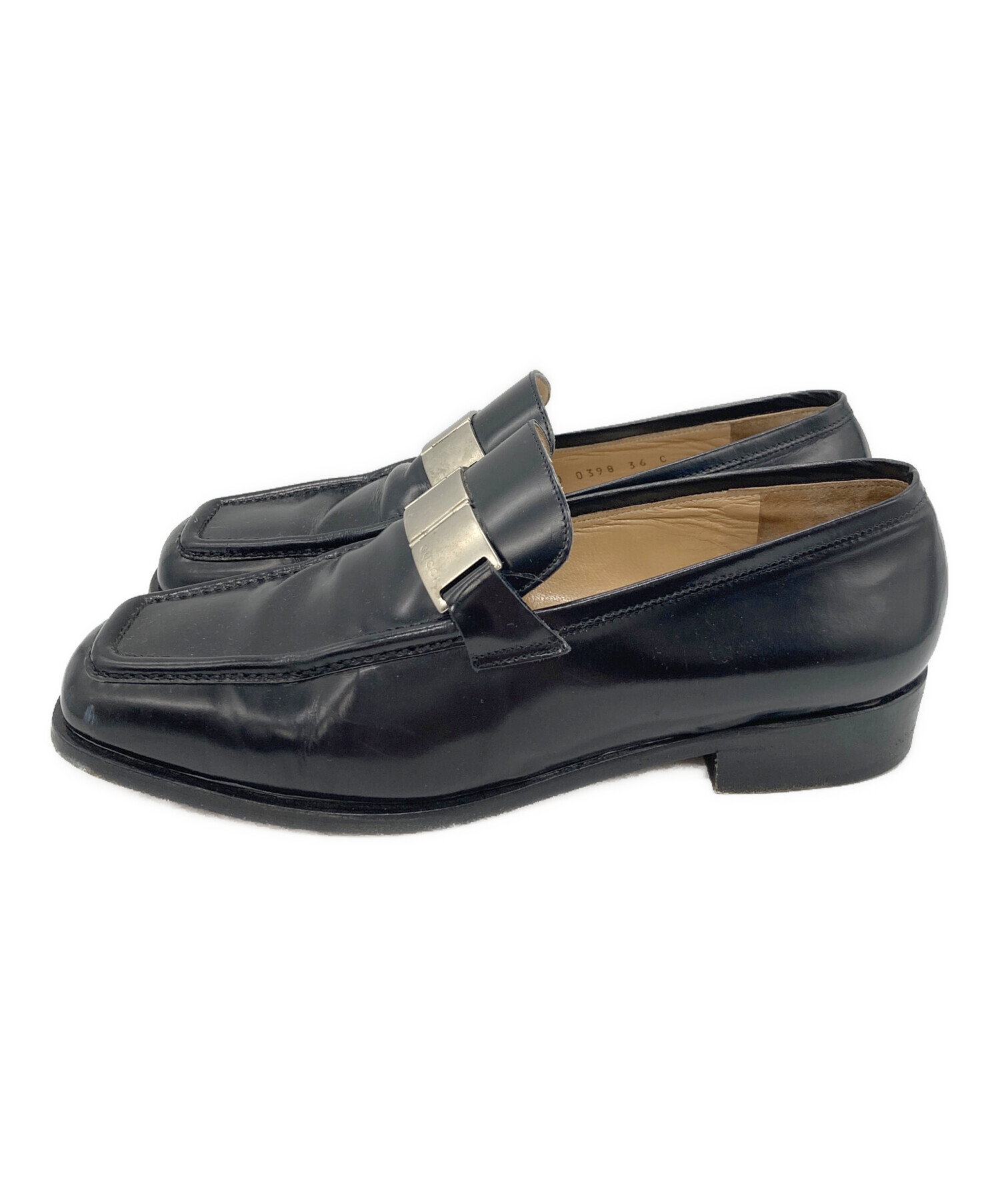 中古・古着通販】GUCCI (グッチ) GUCCI ローファー ブラック サイズ:36