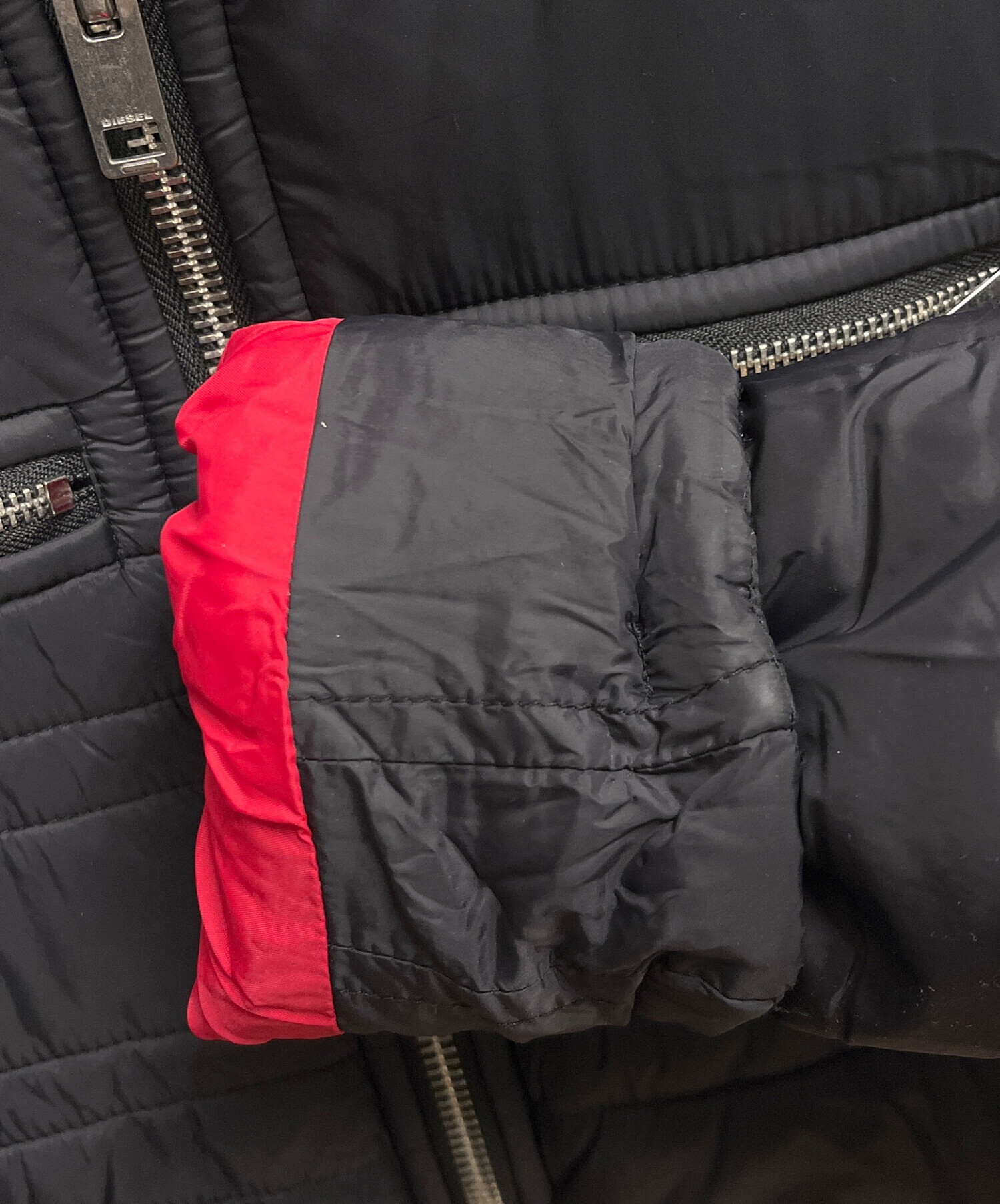 中古・古着通販】DIESEL (ディーゼル) 中綿ジャケット ブラック サイズ 