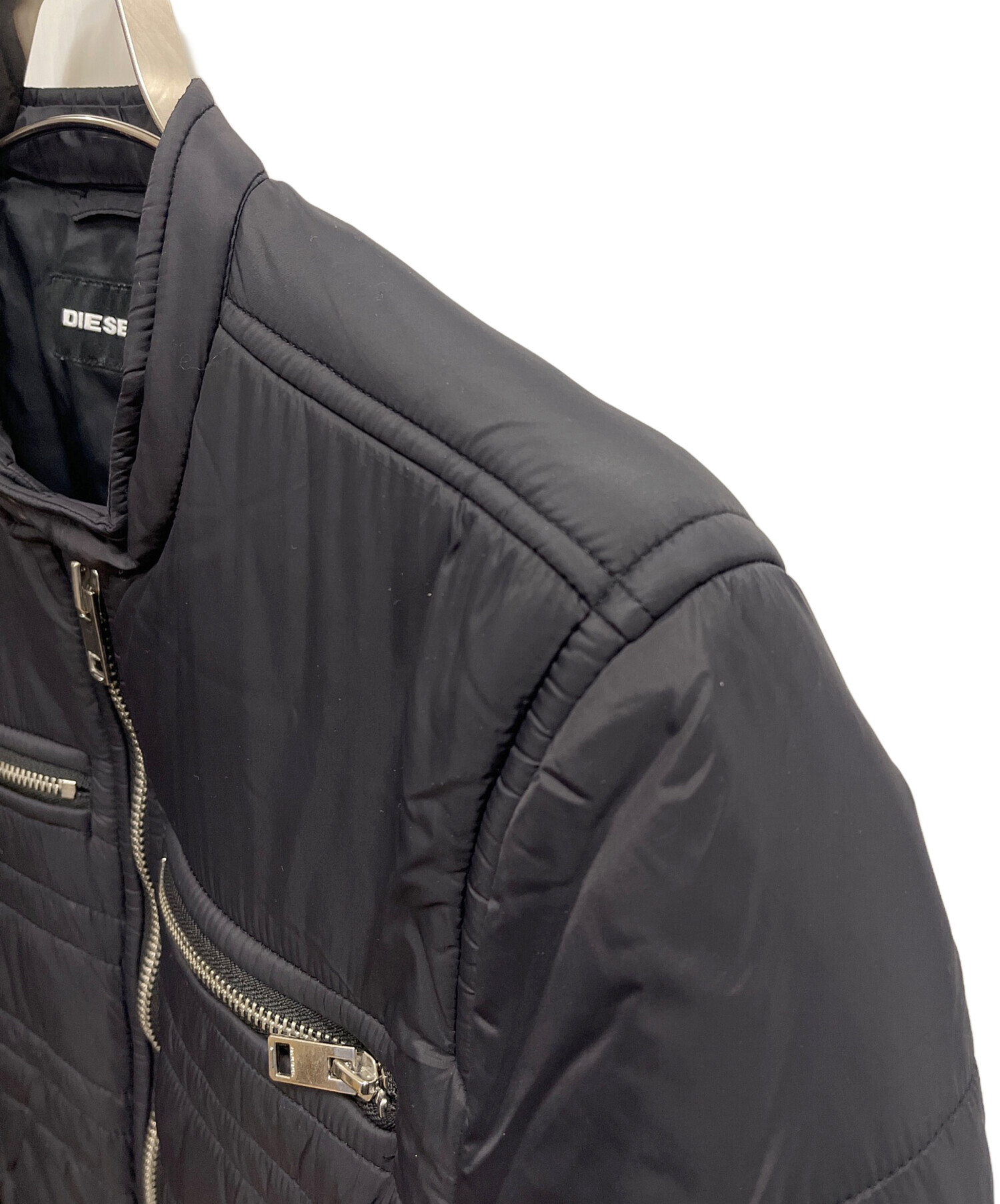 中古・古着通販】DIESEL (ディーゼル) 中綿ジャケット ブラック サイズ 
