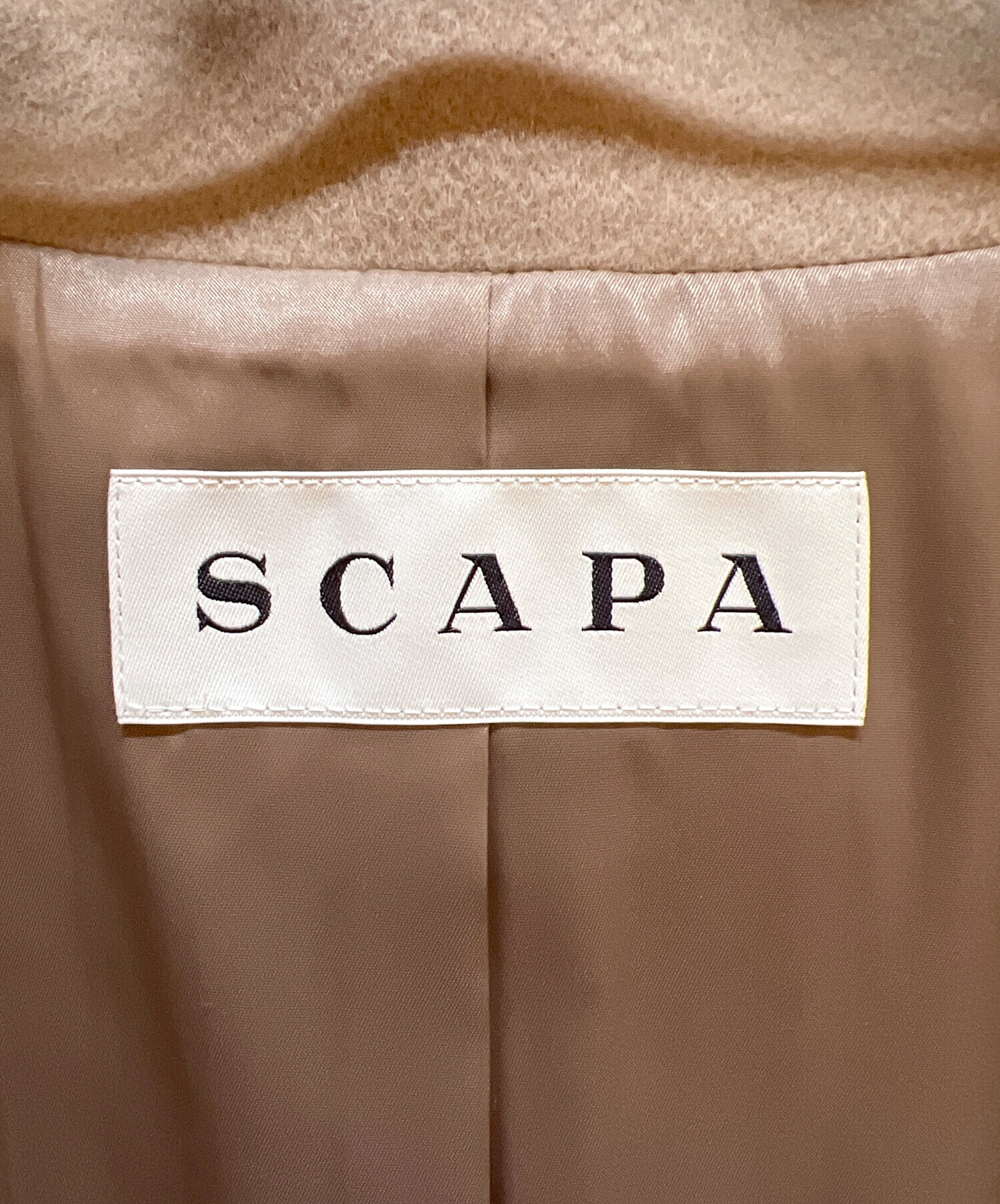 中古・古着通販】SCAPA (スキャパ) ウールビーバーコート ベージュ 