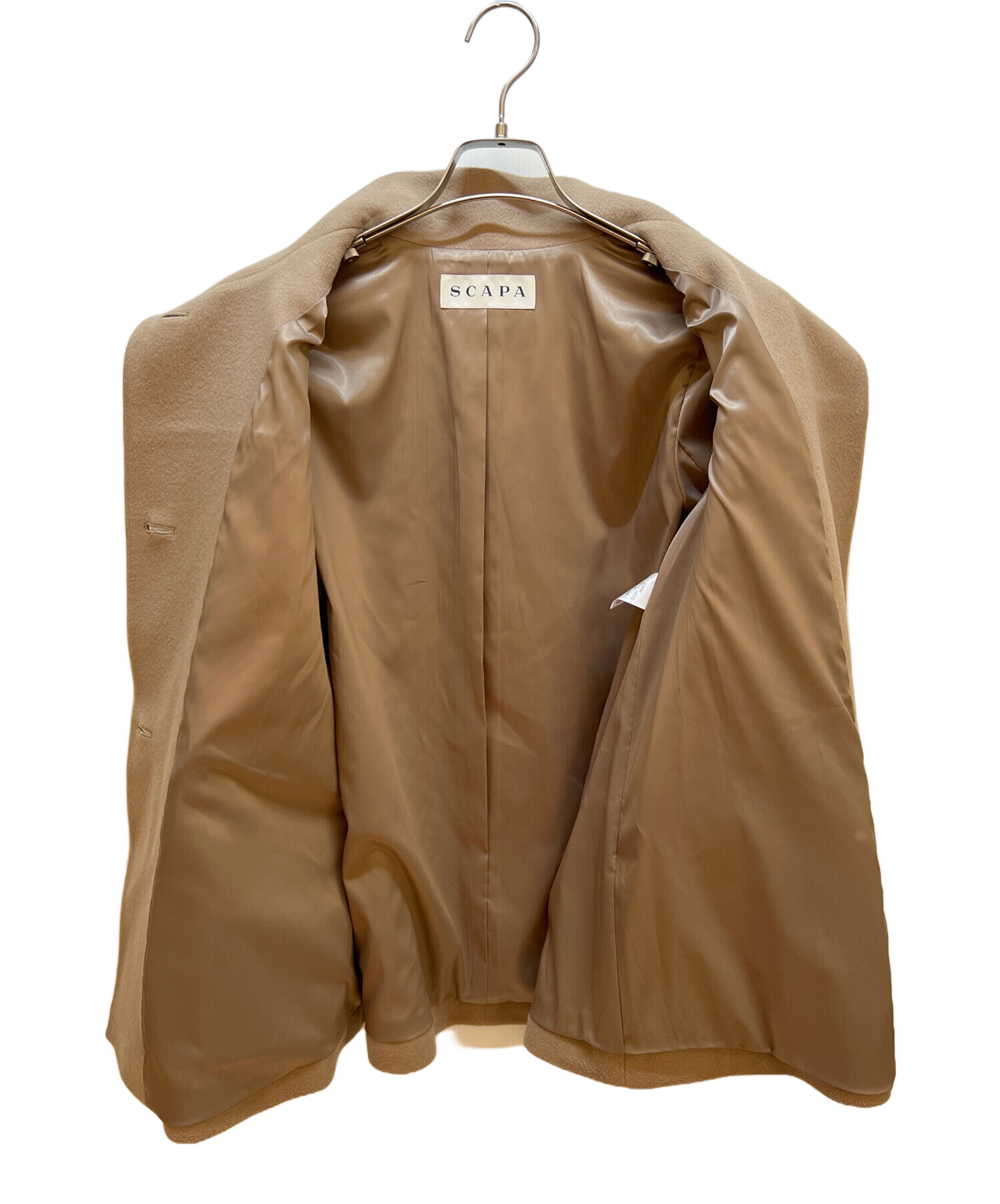 中古・古着通販】SCAPA (スキャパ) ウールビーバーコート ベージュ 