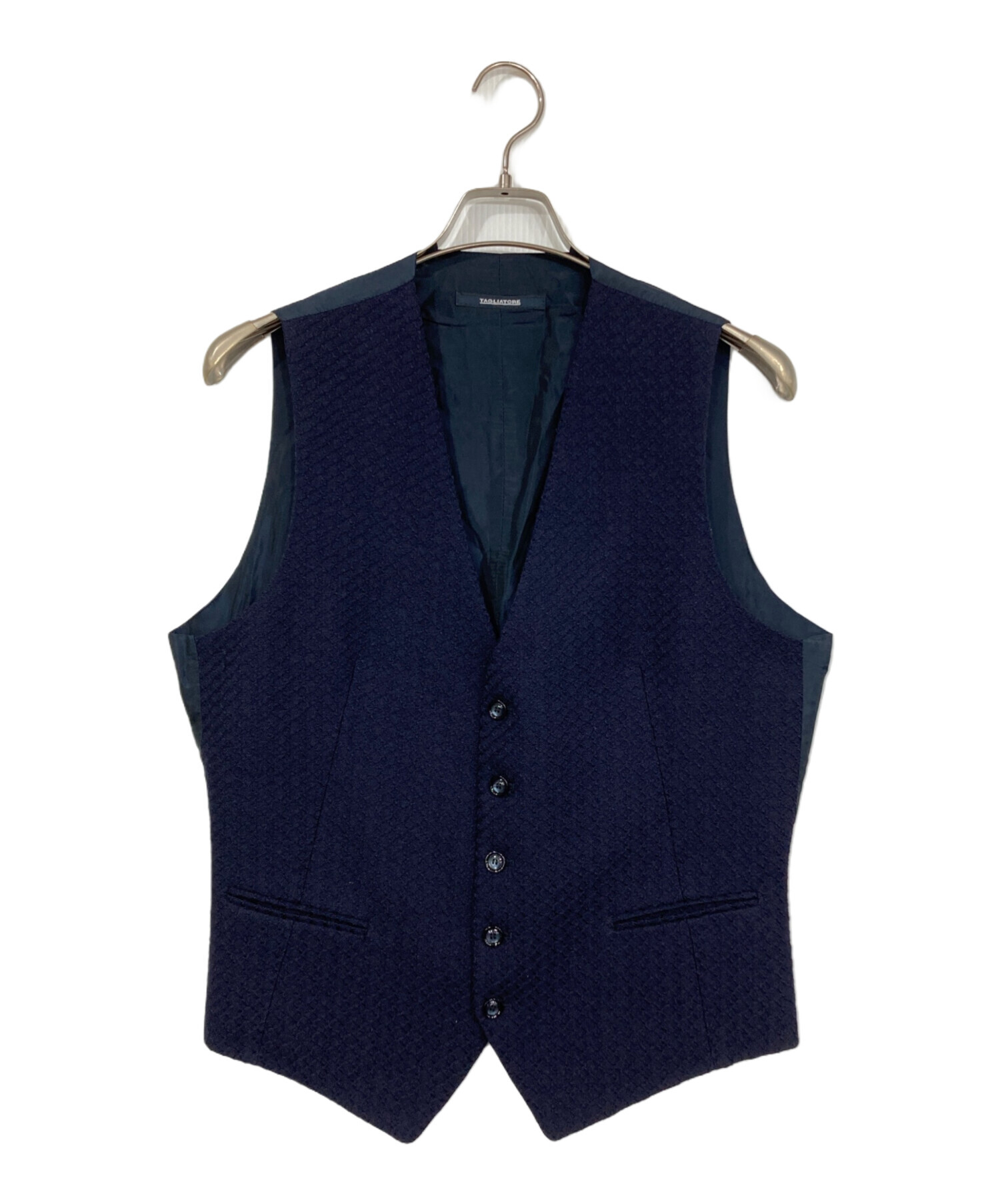 中古・古着通販】TAGLIATORE (タリアトーレ) ジレ ネイビー サイズ:48