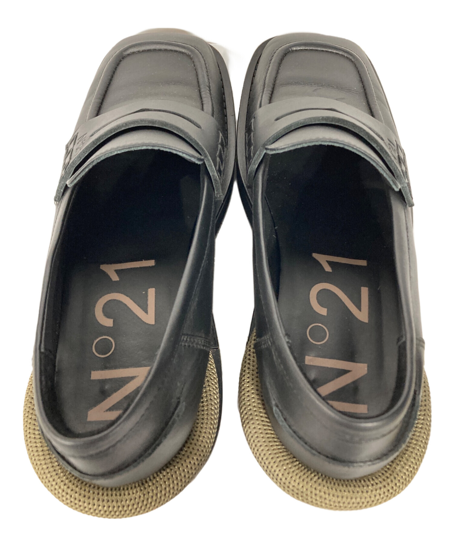 N°21 ブラック ローファー 厚底 中古・古着通販】N°21 (ヌメロヴェントゥーノ) ローファー ブラック