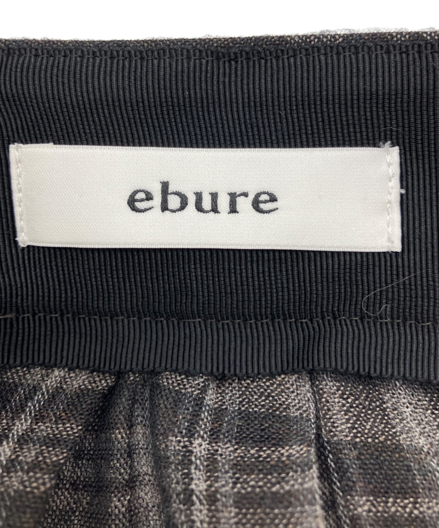 中古・古着通販】EBURE (エブール) ウールチェックギャザースカート