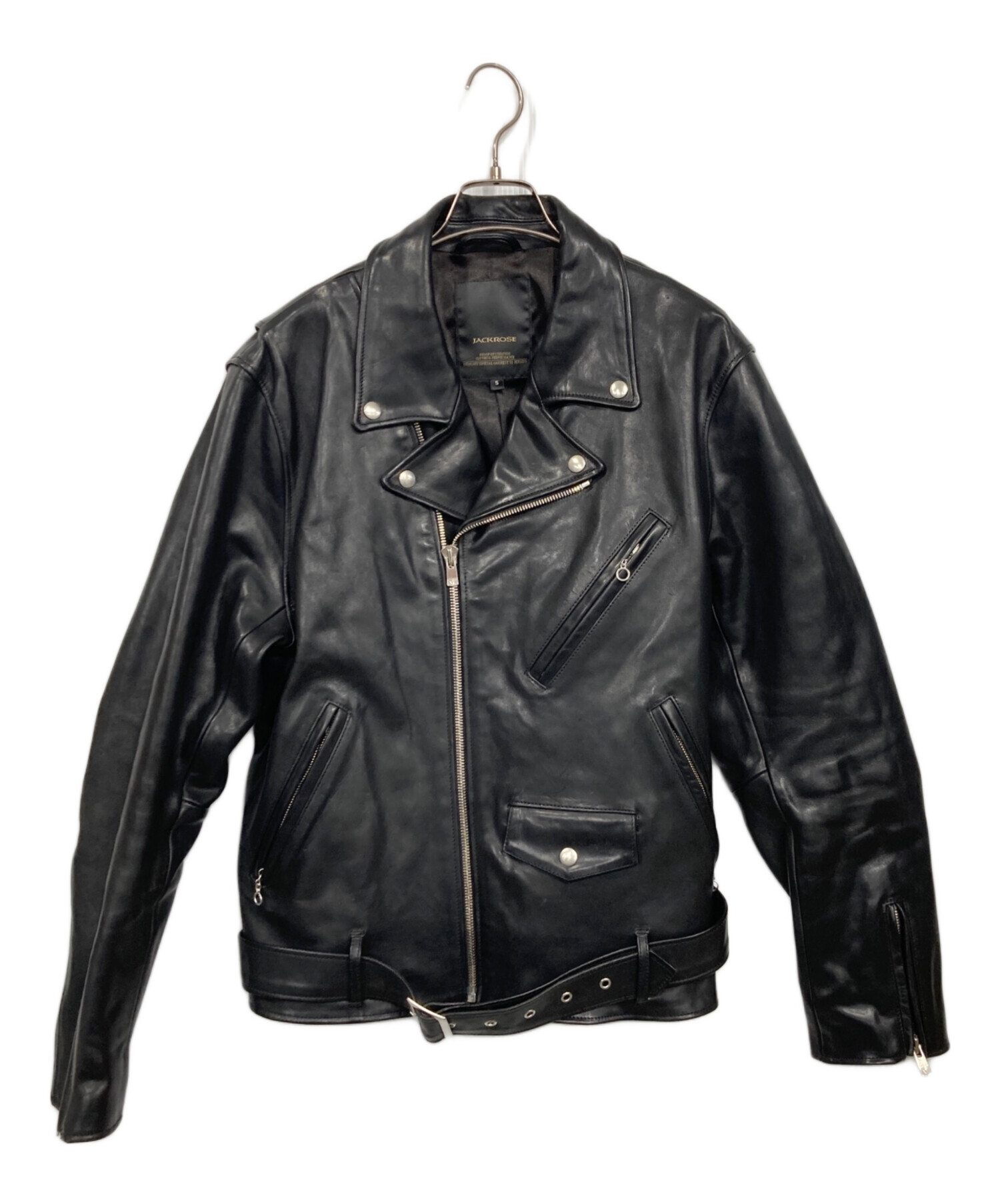 希少サイズ✨【JACKROSE】ホースハイド ダブルライダース size 5 中古・古着通販】JACKROSE (ジャックローズ) ホースオイルレザーダブル