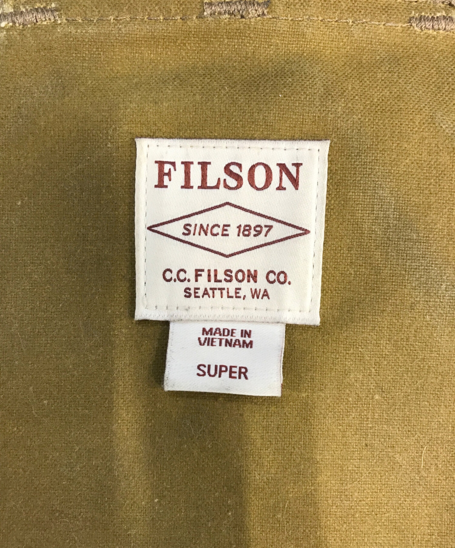 FILSON 257 USA製 2013年 コンピューター　廃盤 タン 旧タグ FILSON 257 USA製 2013年 コンピューター 廃盤 タン 旧タグ Filson