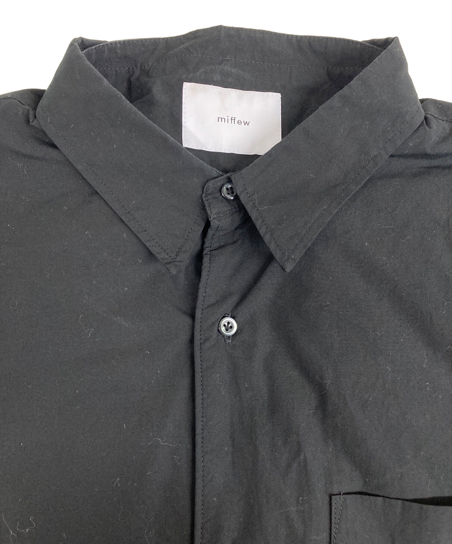 中古・古着通販】miffew (ミフュー) OVER DOWN SHIRTS ブラック サイズ 