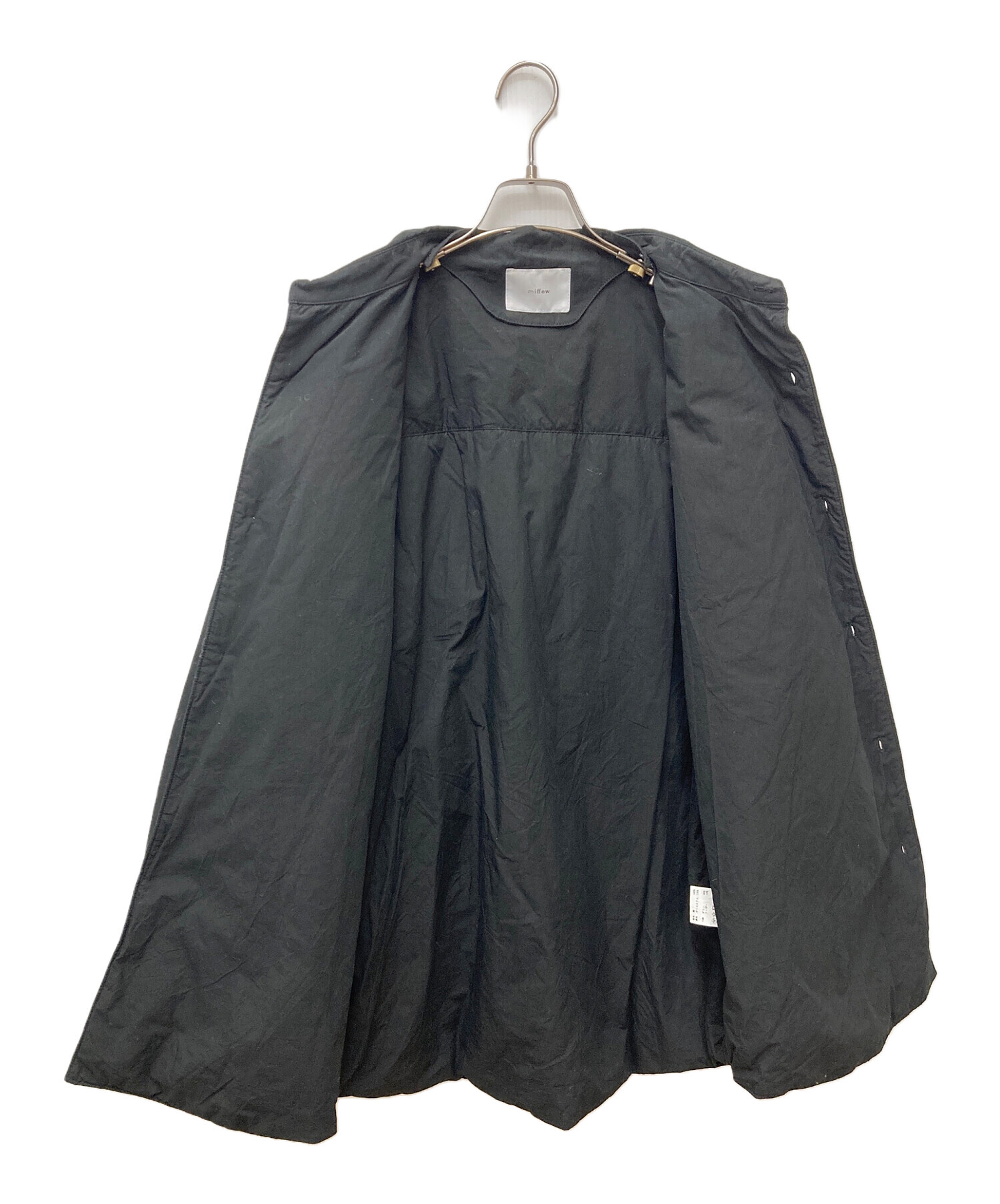 中古・古着通販】miffew (ミフュー) OVER DOWN SHIRTS ブラック サイズ