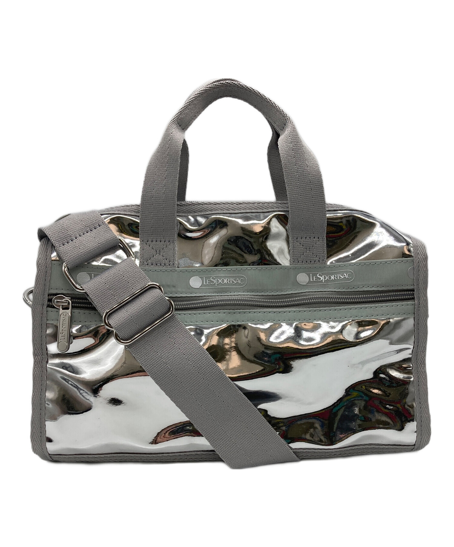 【N，様】レスポートサック2wayボストンバッグ グレー 無地 ボストンバッグ 中古・古着通販】LeSportsac (レスポートサック) 2WAYミニボストン