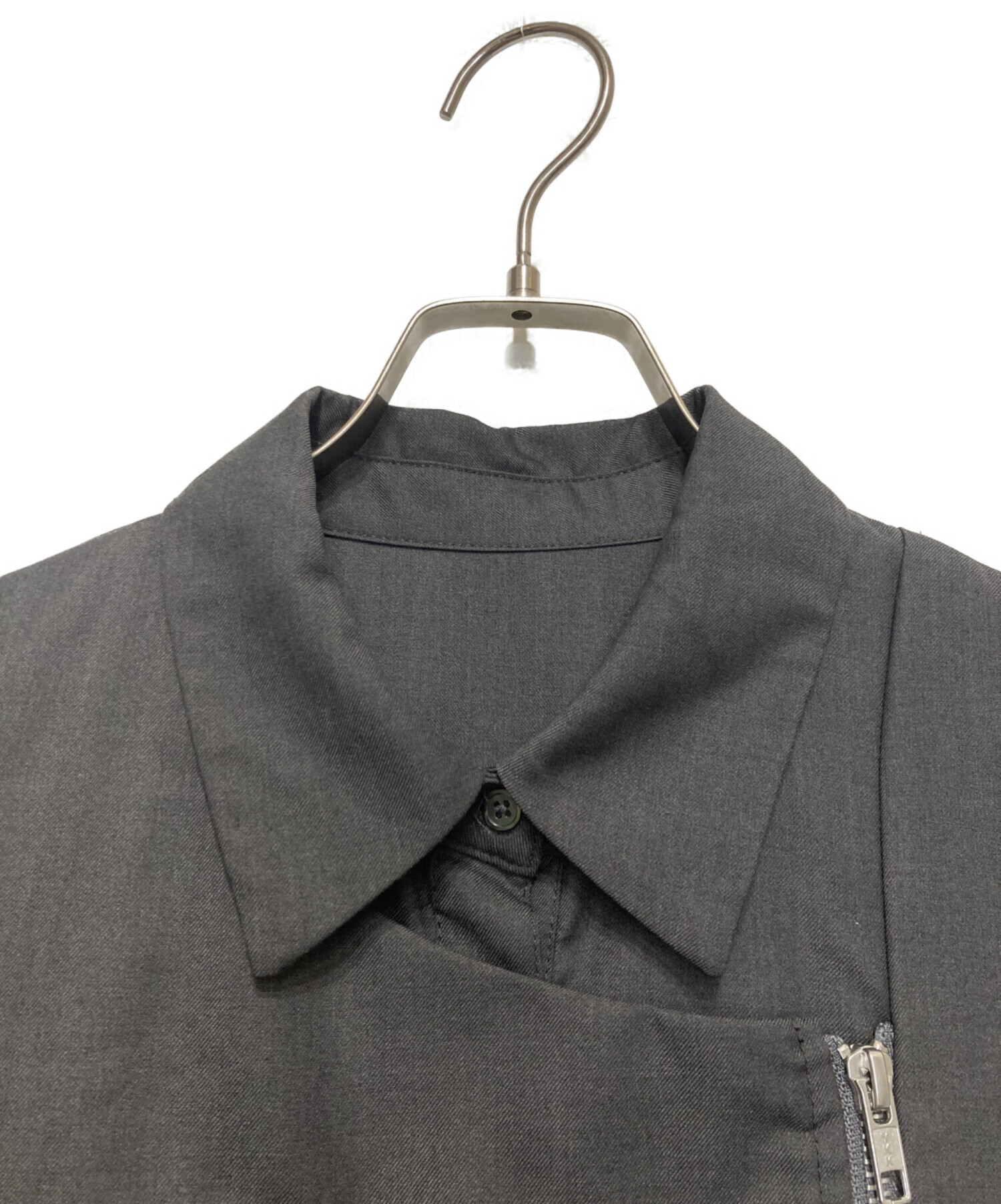 中古・古着通販】HARE (ハレ) カーゴライクジップワンピース グレー