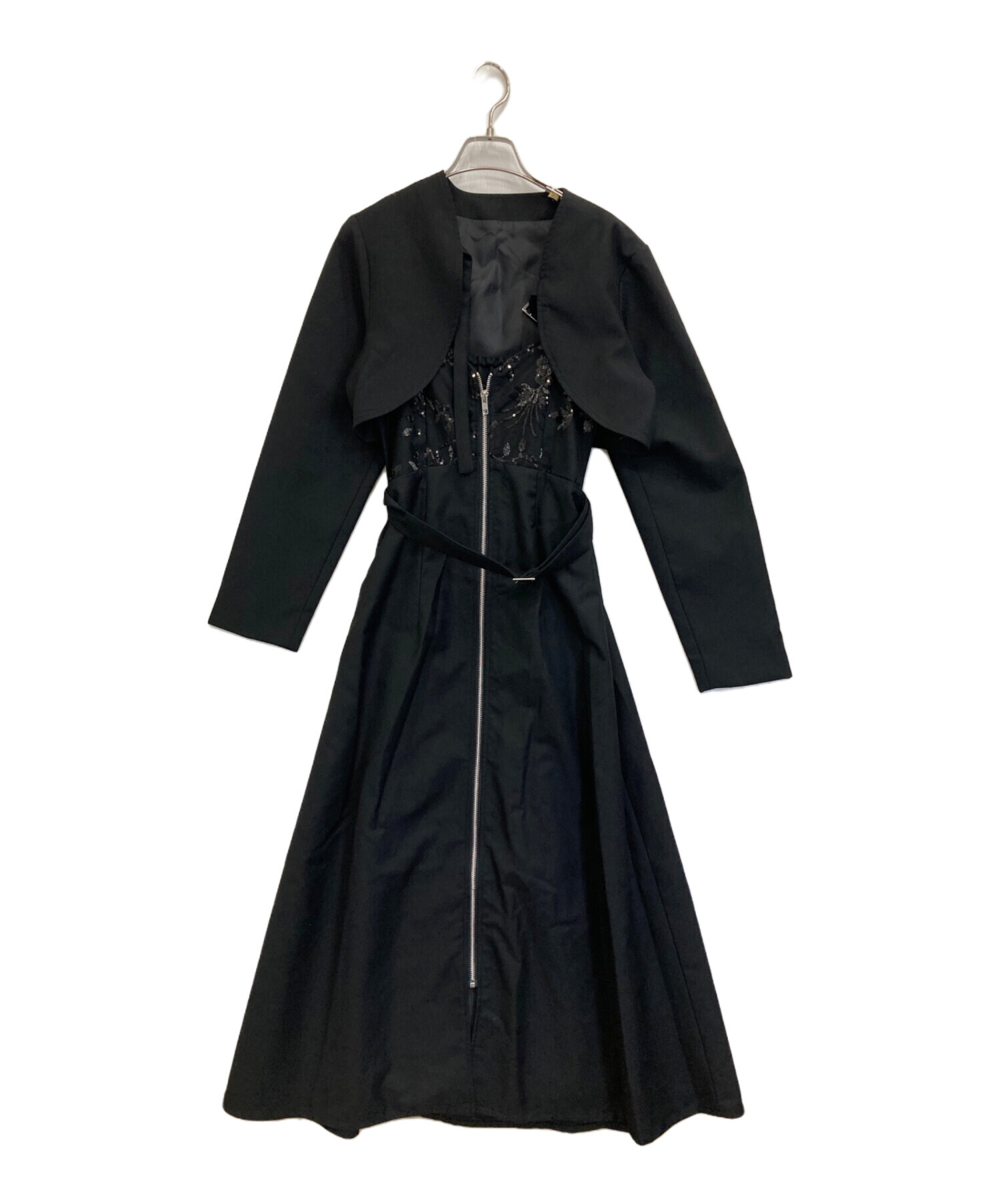 中古・古着通販】HARE (ハレ) 2Pボレロ*ジップジャンスカ ブラック 
