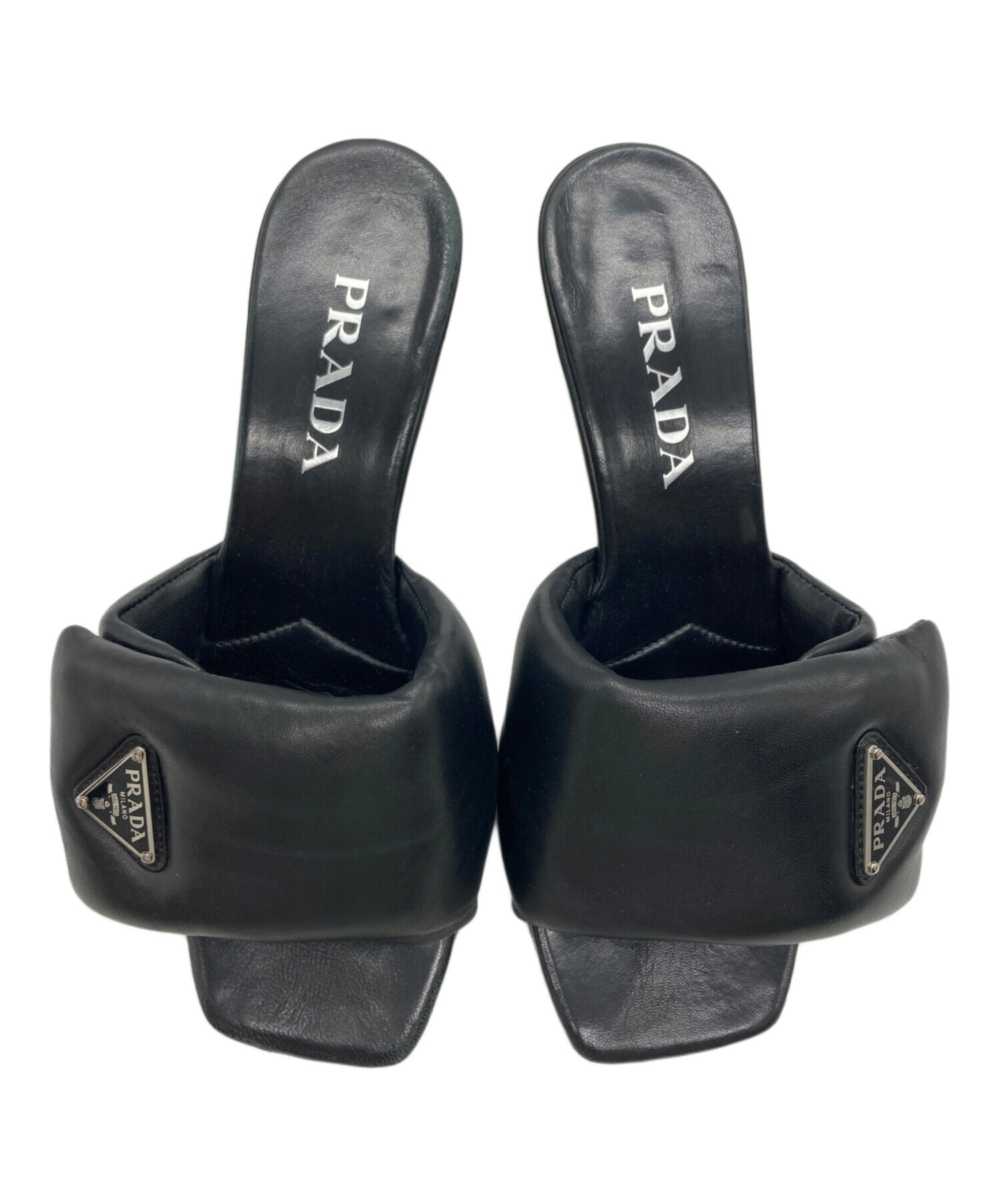 中古・古着通販】PRADA (プラダ) ソフトパデッドナッパレザーサンダル