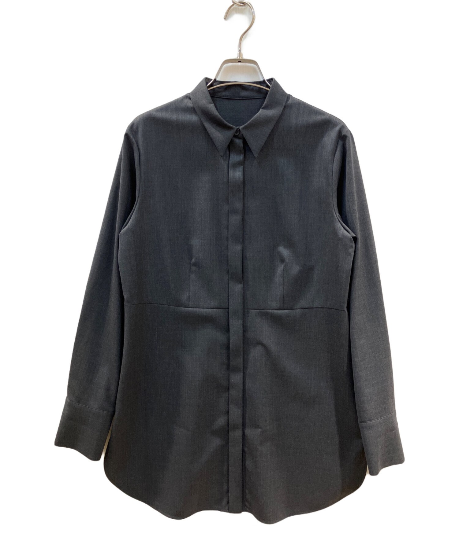 中古・古着通販】icB (アイシービー) TWブロード シャツ グレー サイズ 