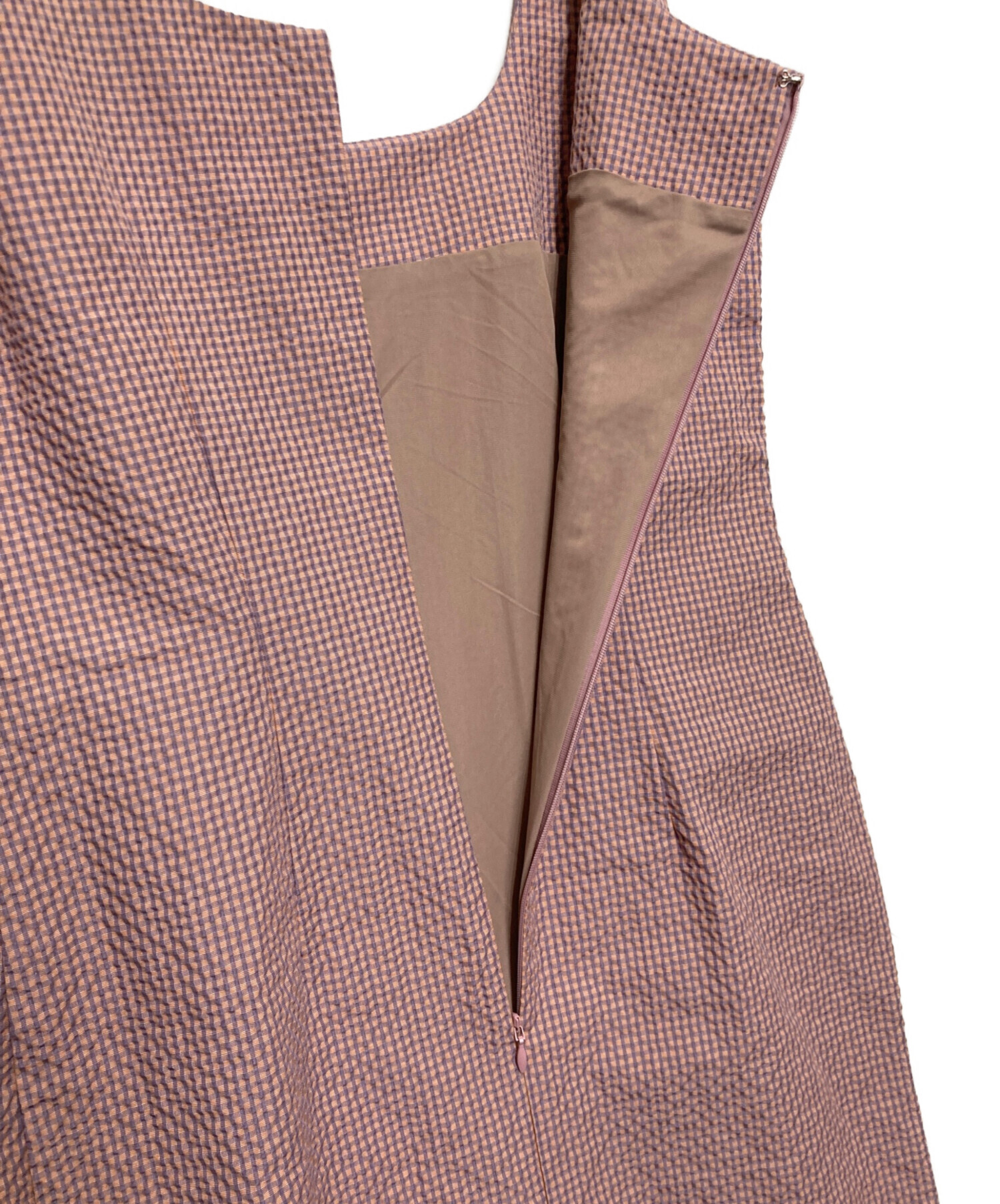 TODAYFUL ギンガムチェックペンシルドレス ピンク 38 中古・古着通販】TODAYFUL (トゥデイフル) ギンガムチェックペンシル