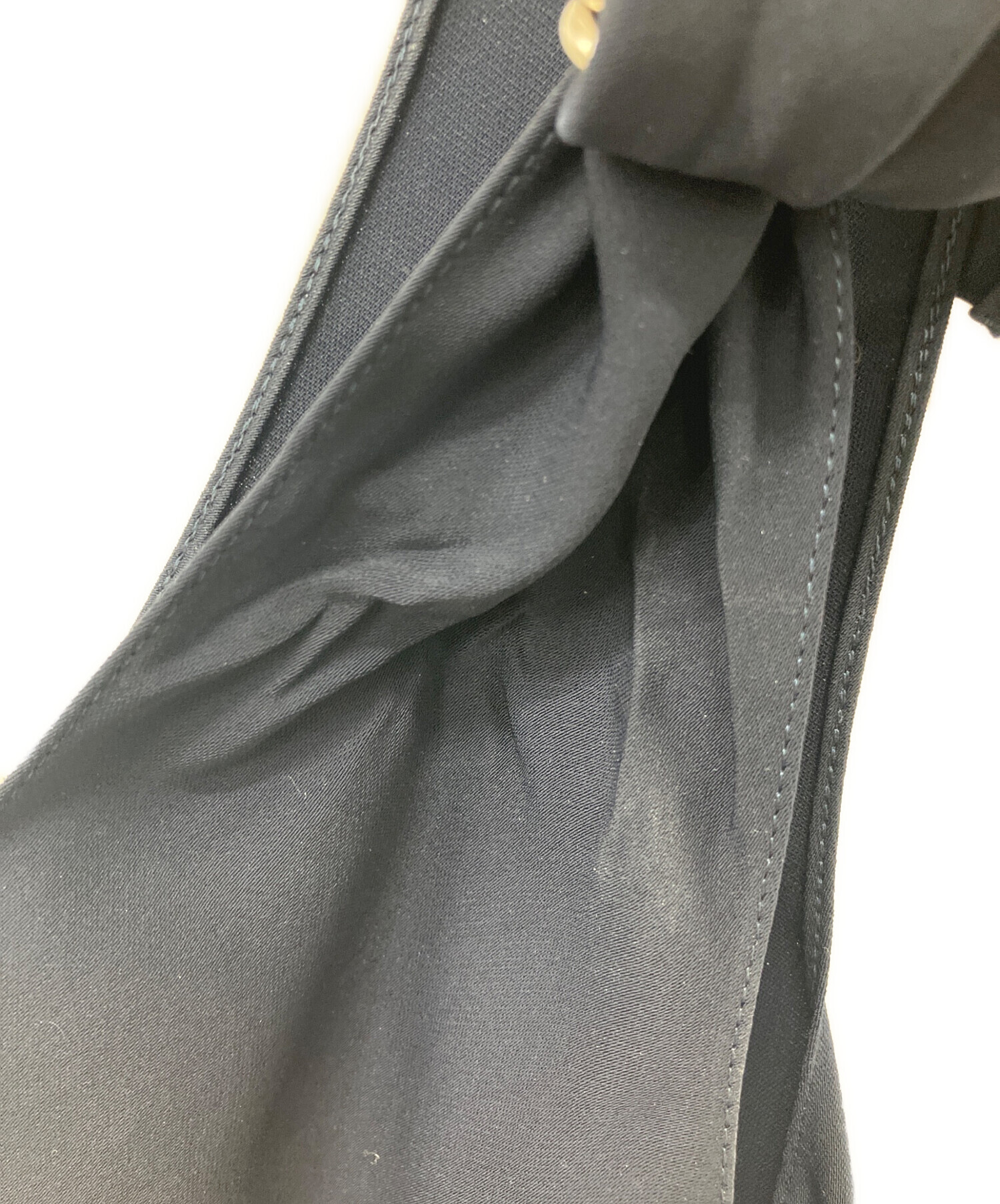 中古・古着通販】courreges (クレージュ) SCARF DRESS ネイビー サイズ 