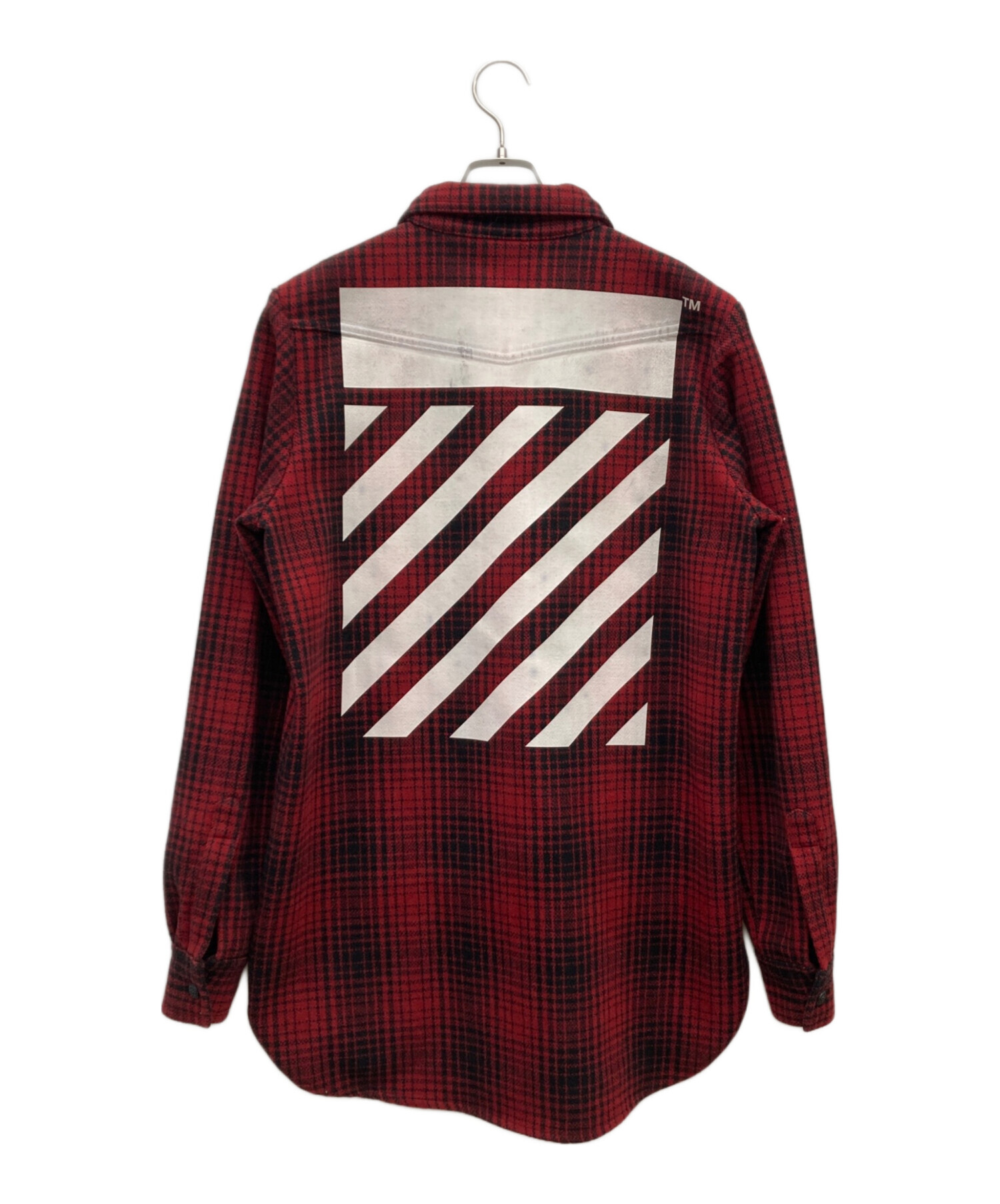 中古・古着通販】OFFWHITE (オフホワイト) チェックシャツ レッド