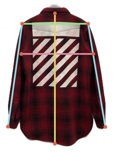 中古・古着通販】OFFWHITE (オフホワイト) チェックシャツ レッド