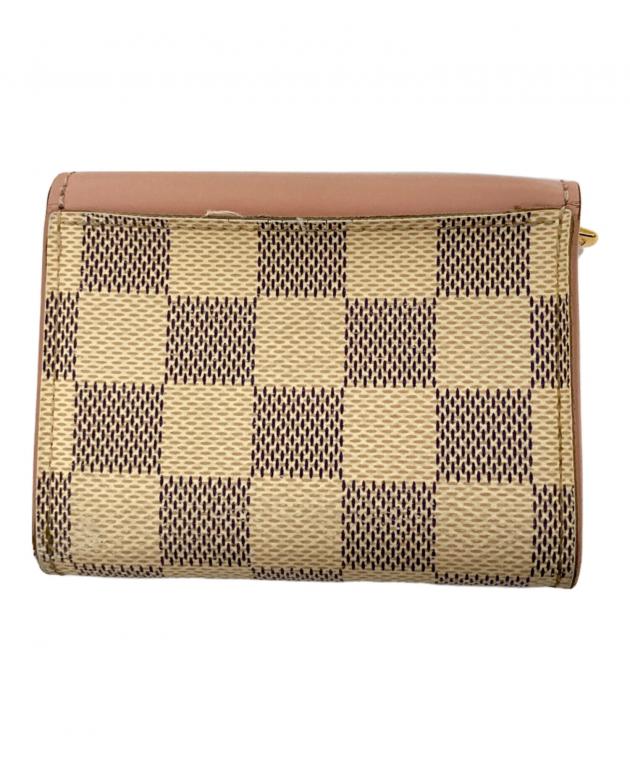 LOUISVUITTON ルイヴィトン 三つ折り財布 ダミエ アズール ポルト 中古 