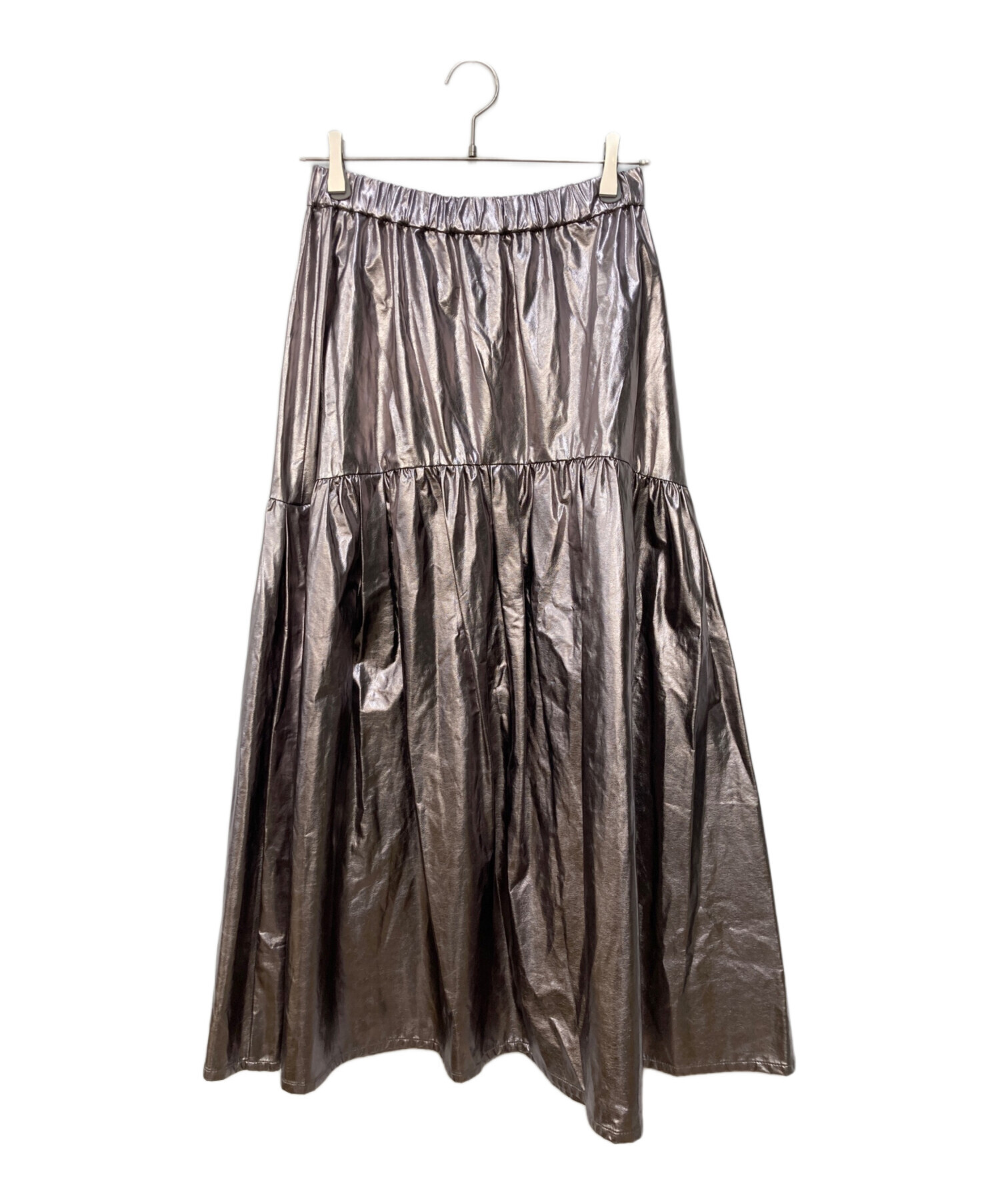 RAEY レイ ロング・マキシ丈スカート レディース 【古着】【中古】 中古・古着通販】RAY BEAMS (レイ ビームス) メタリック ギャザー