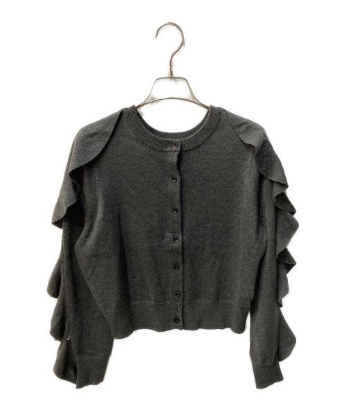 CLANE W FACE FRILL KNIT CARDIGAN クラネ 中古・古着通販】CLANE (クラネ) W FACE SHOULDER FRILL KNIT CARDIGAN