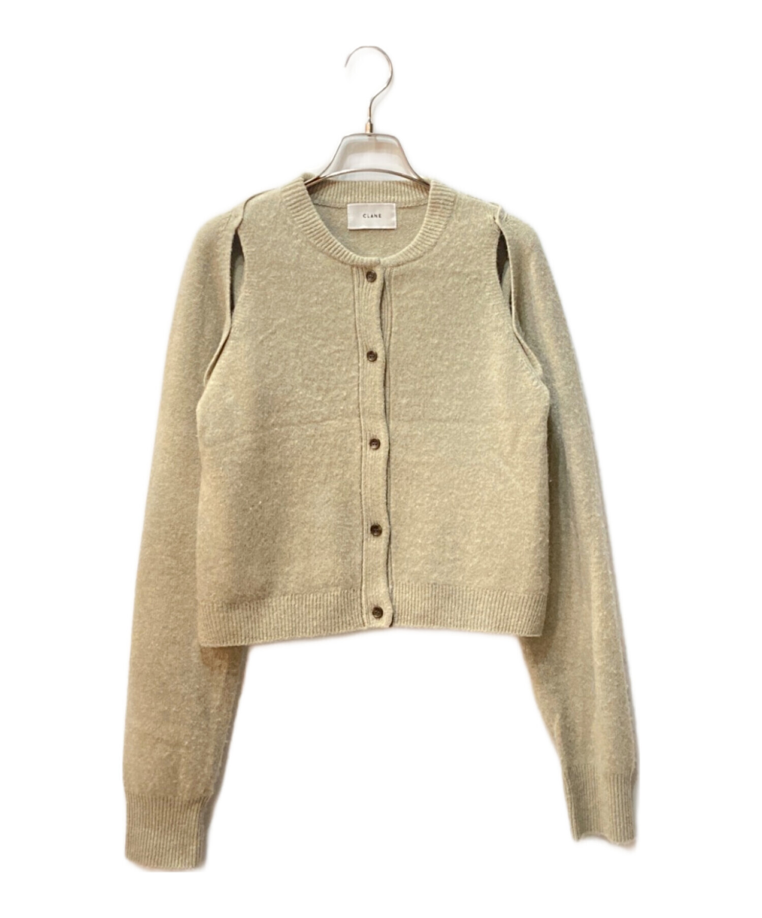 中古・古着通販】CLANE (クラネ) ARRANGE KNIT TOPS ベージュ サイズ:1