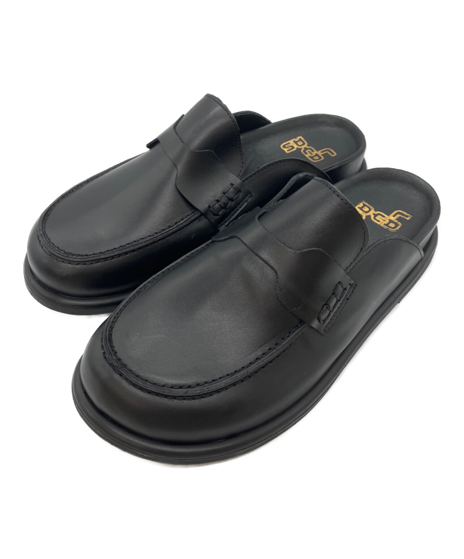 【新品・未使用品】LAYAS★リアルレザーミュールローファー size:37 中古・古着通販】LAYAS (レイヤーズ) MULE LOAFER ブラック サイズ:38