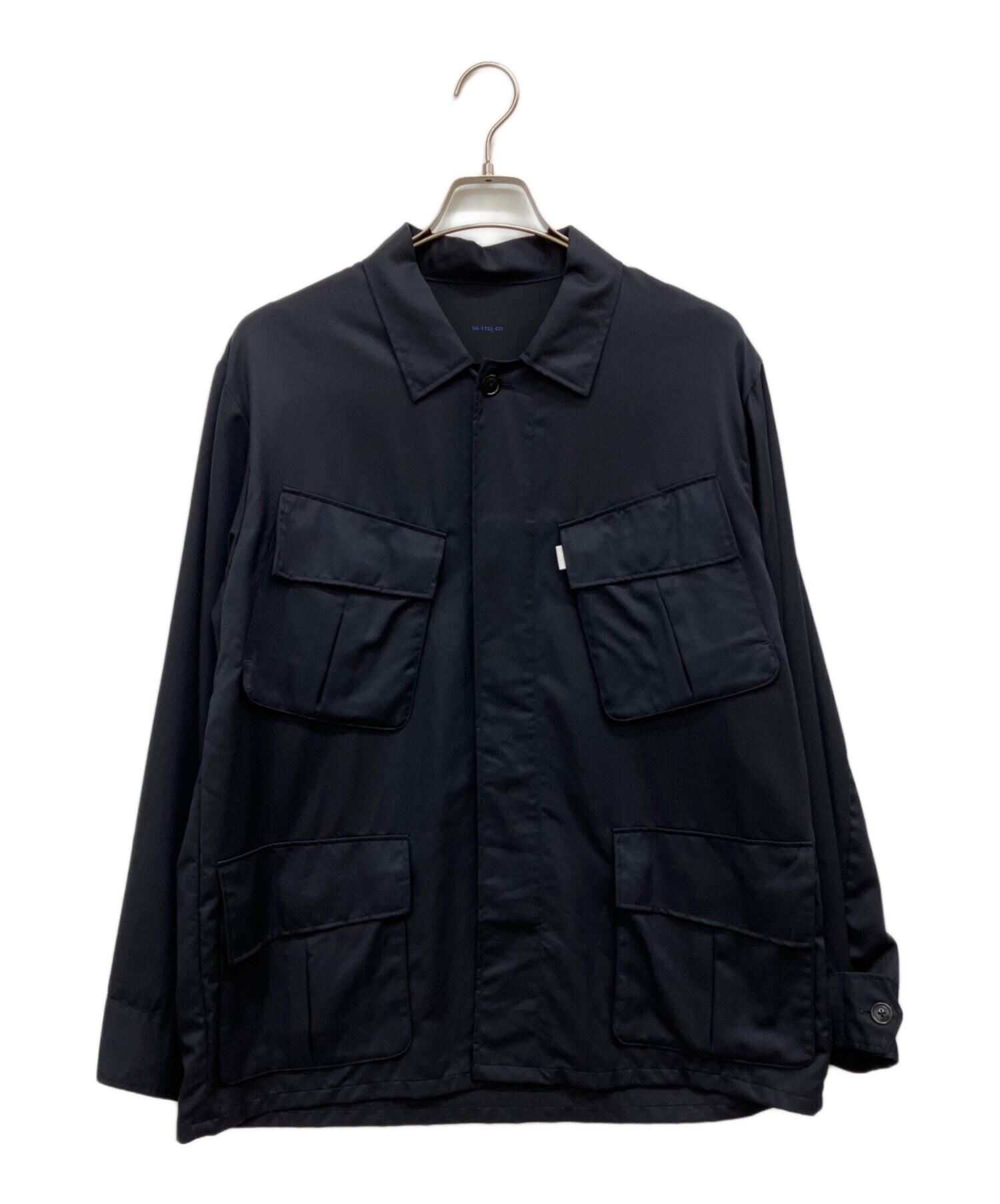 SH エスエイチ　ファティーグウールシャツ 中古・古着通販】SH (エスエイチ) WOOL FATIGUE SHIRT ブラック サイズ