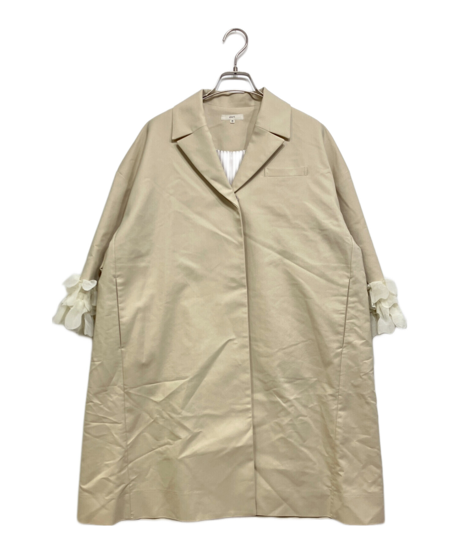 ヨリ♡ジャケット♡春コート♪ 中古・古着通販】YORI (ヨリ) フラワーブーケコート アイボリー サイズ