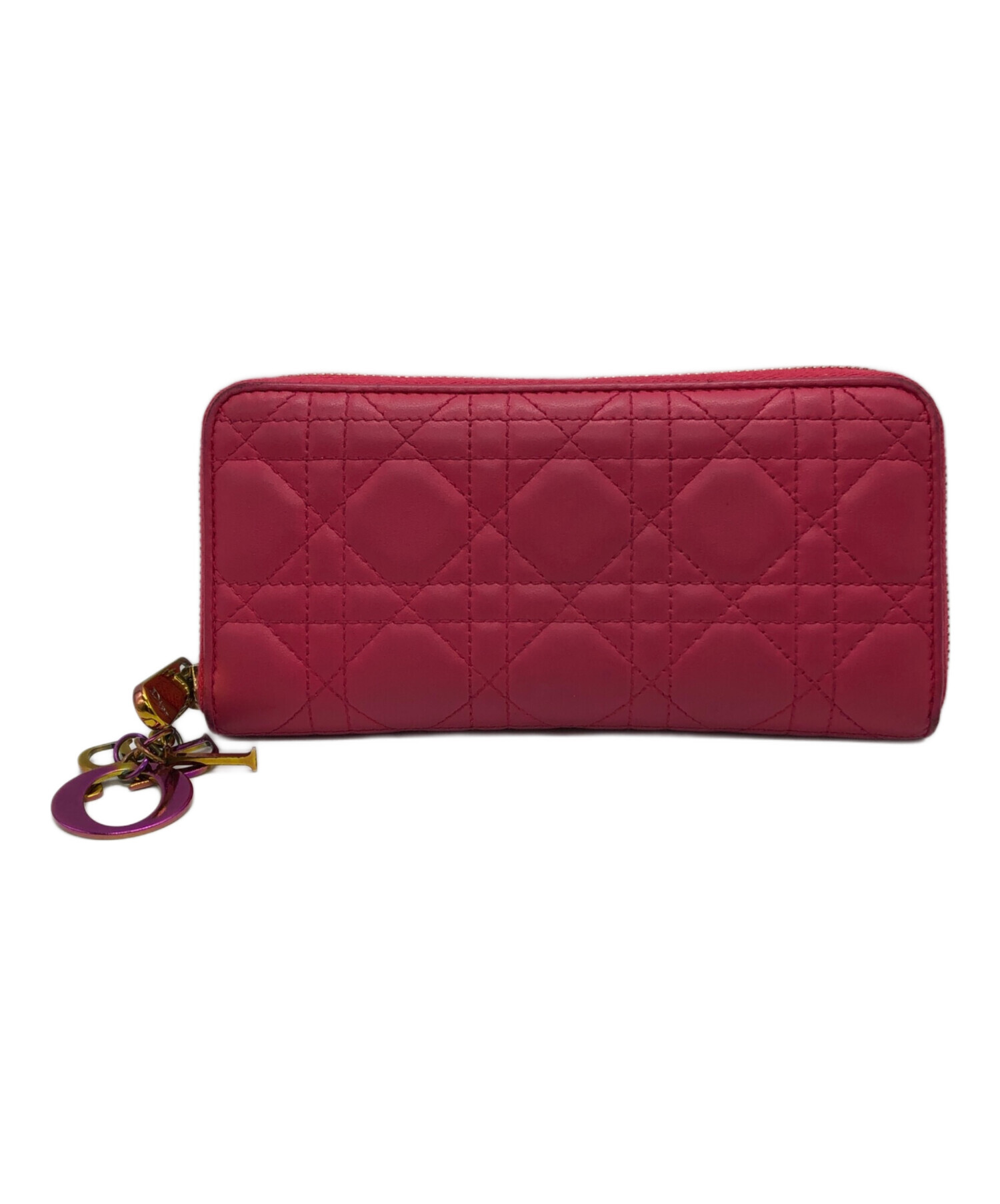 中古・古着通販】DIOR (ディオール) チャーム付長財布 ショッキング