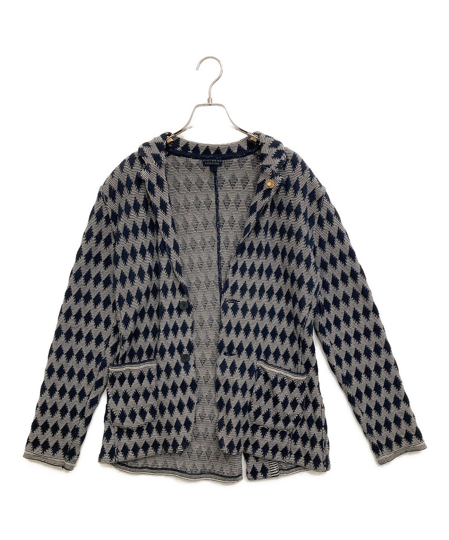 中古・古着通販】LARDINI (ラルディーニ) 総柄ニット2Bテーラード