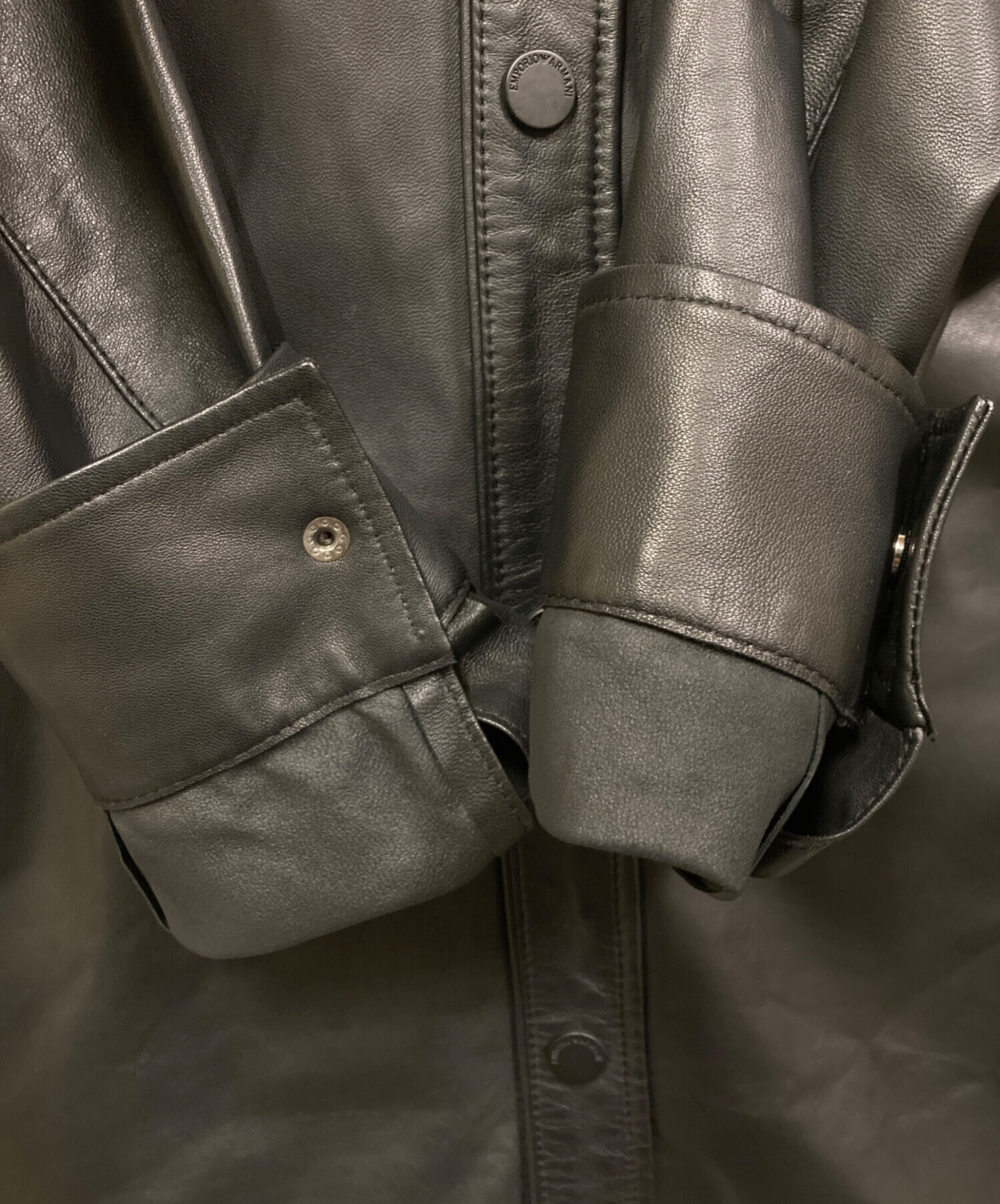 中古・古着通販】EMPORIO ARMANI (エンポリオアルマーニ) レザーシャツ