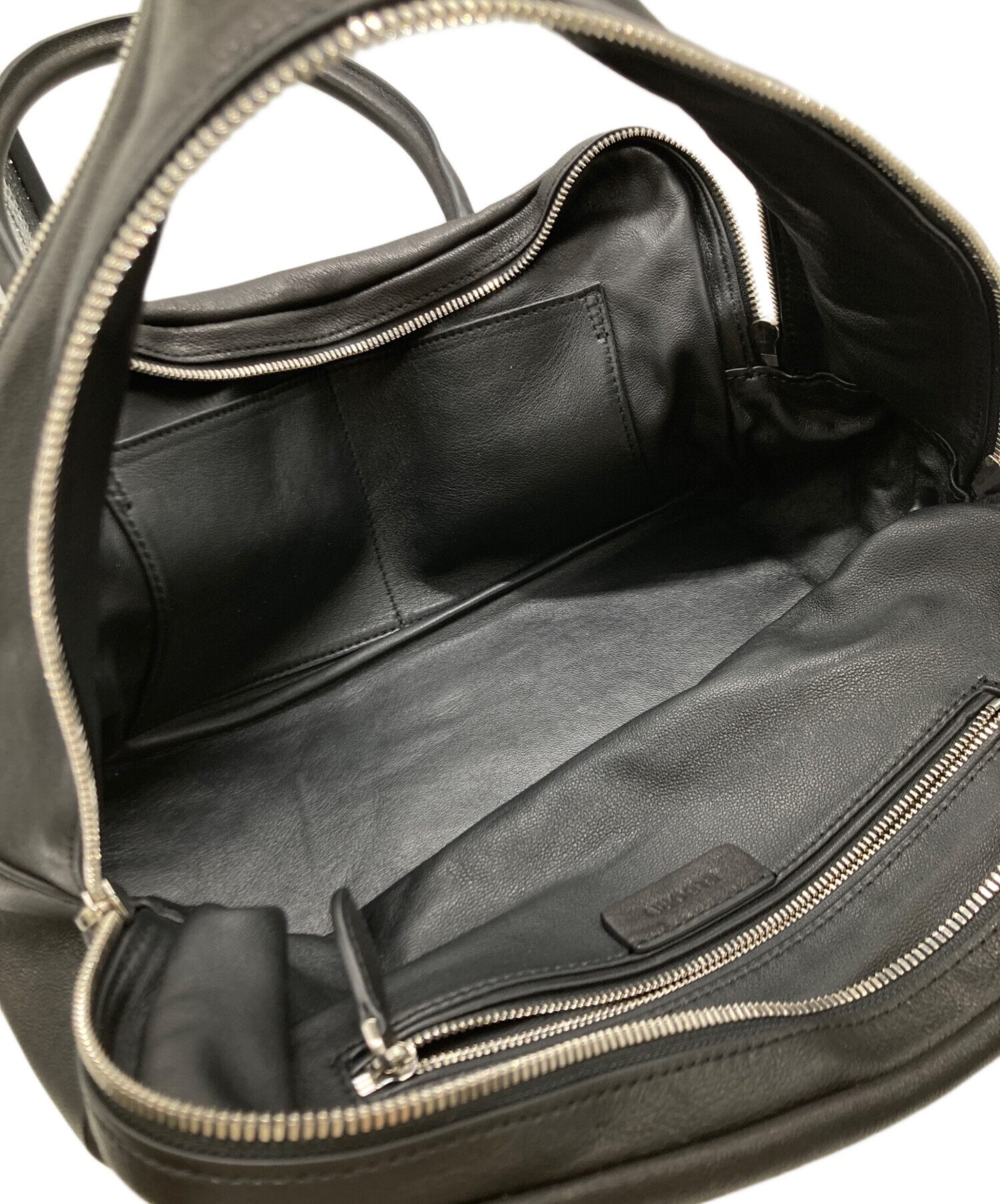 中古・古着通販】ELBORN (エルボルン) スクエアハンドバッグ ブラック