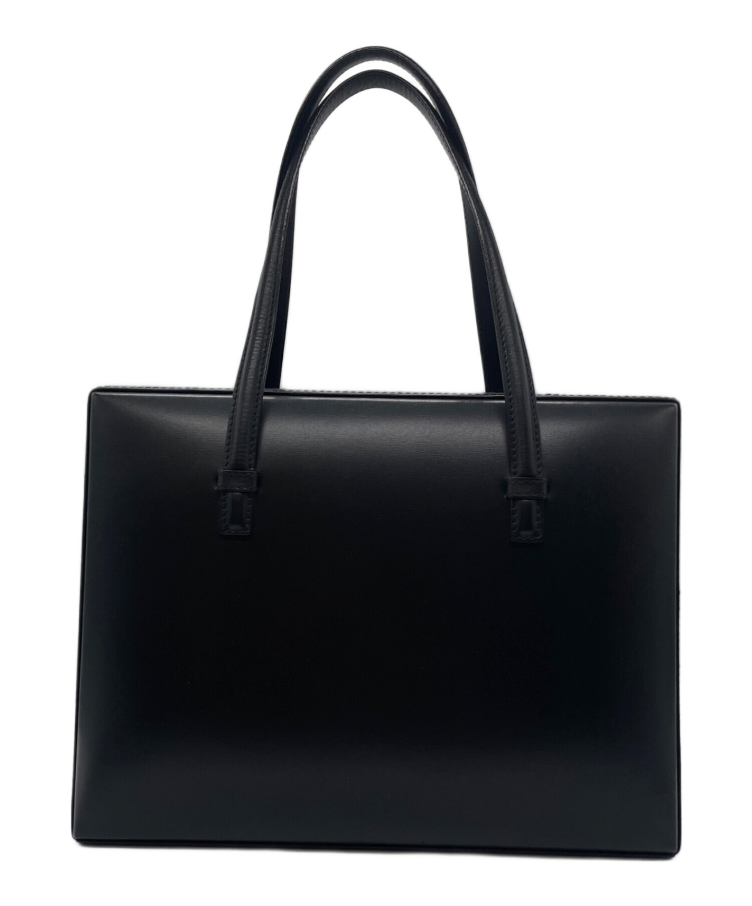 中古・古着通販】LOEWE (ロエベ) スクエアハンドバッグ ブラック