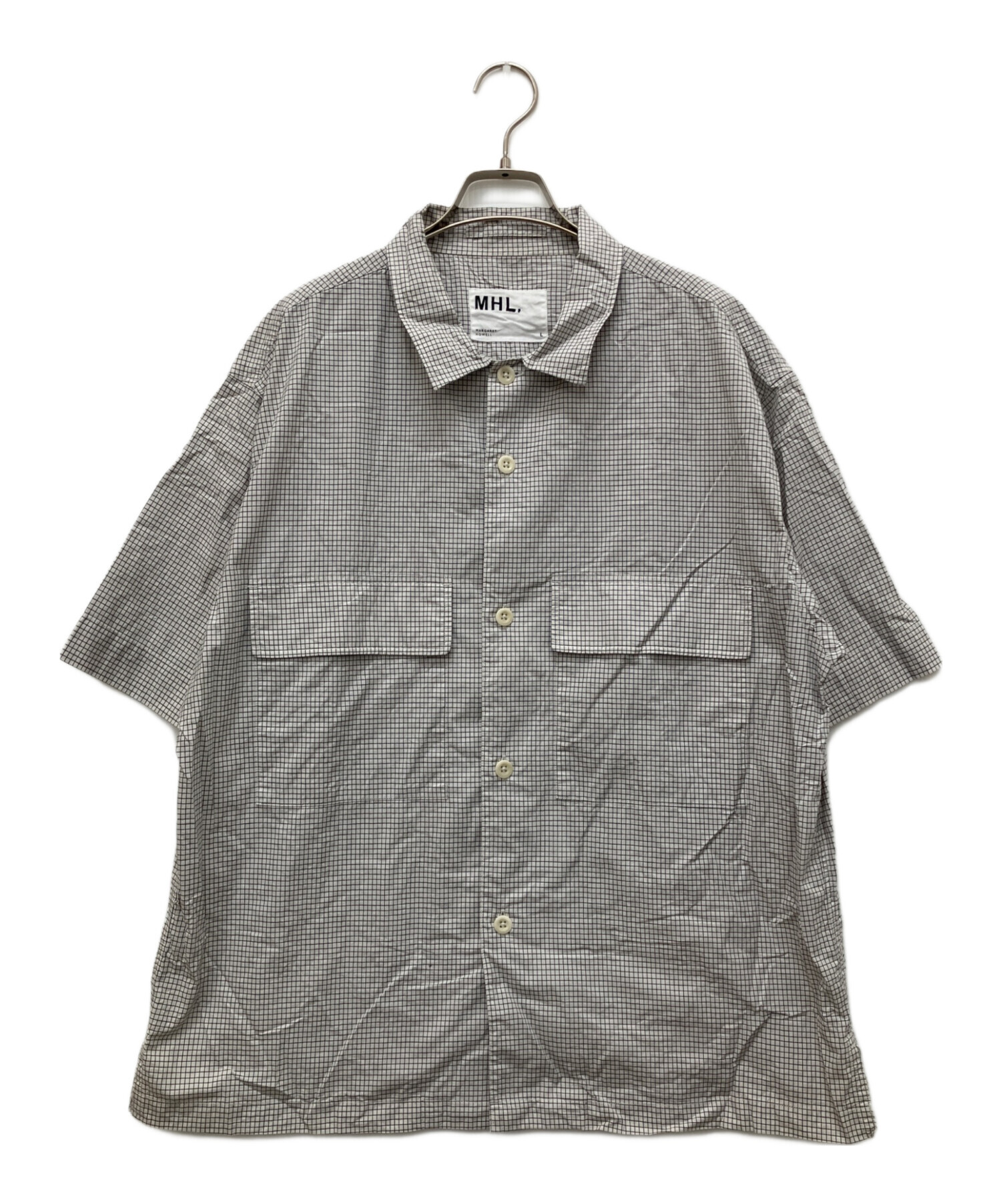 中古・古着通販】MHL (エムエイチエル) COTTON PLAID CHECK SHIRT SS
