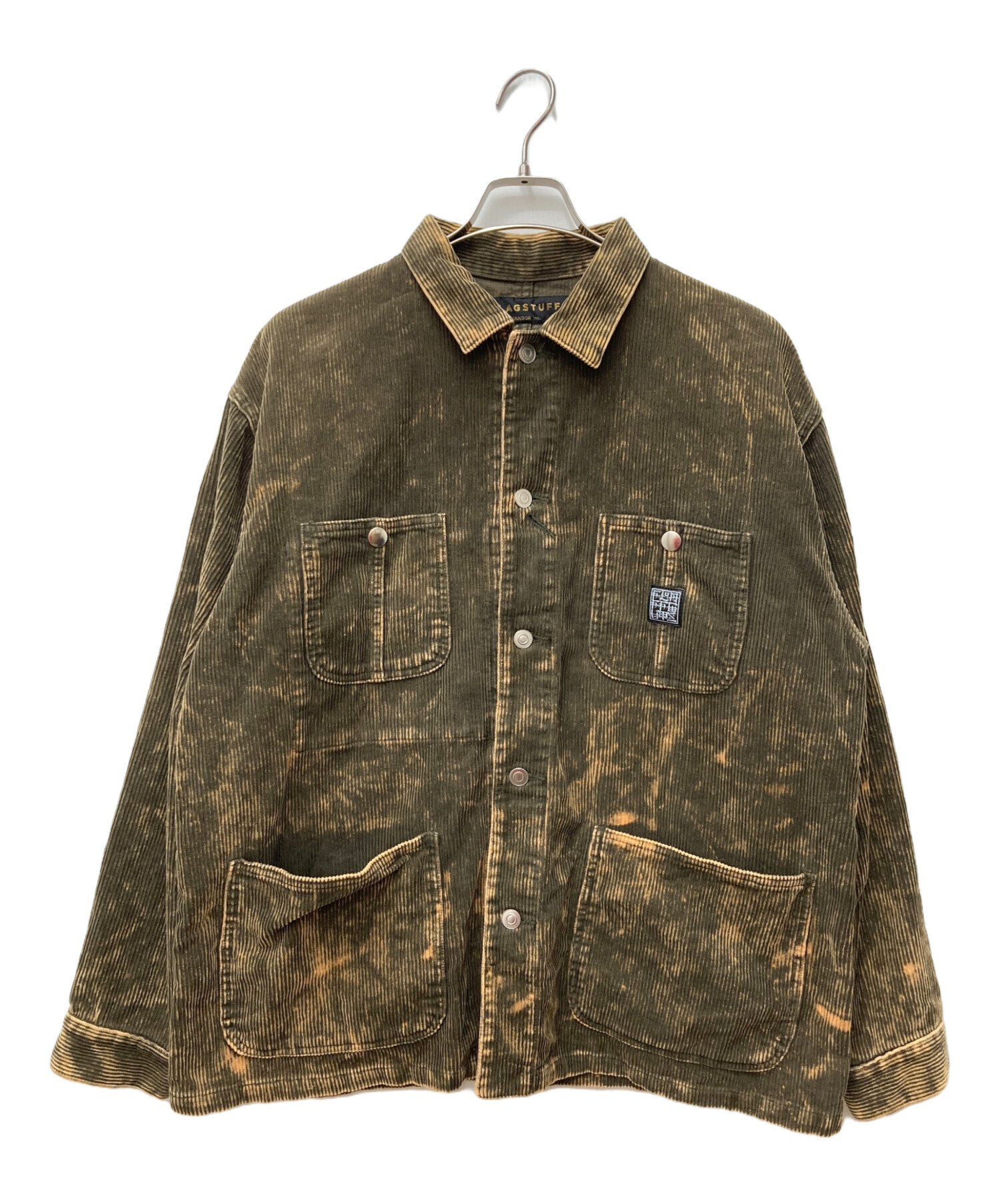 ジャケット・アウター FLAGSTUFF BLEACH CORDS C-A (OLIVE) 20aw 中古・古着通販】flagstuff (フラグスタフ) BLEACH CORDS カバーオール